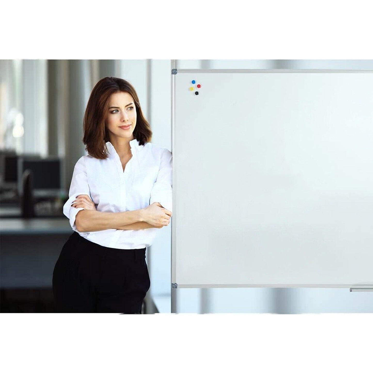 Magnetic Whiteboard for Home and Office Eraser Marker Button 4 Sizes