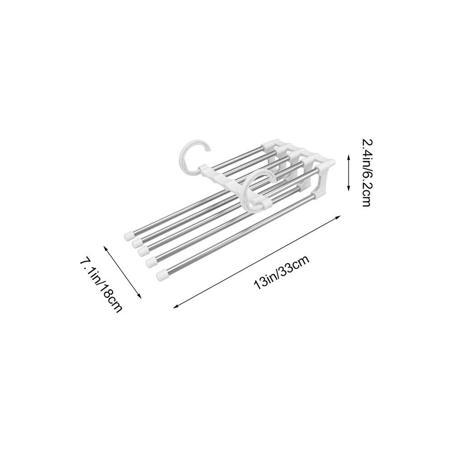 4pcs Stainless-Steel Multi-functional Pants Rack Magic Wardrobe Hanger