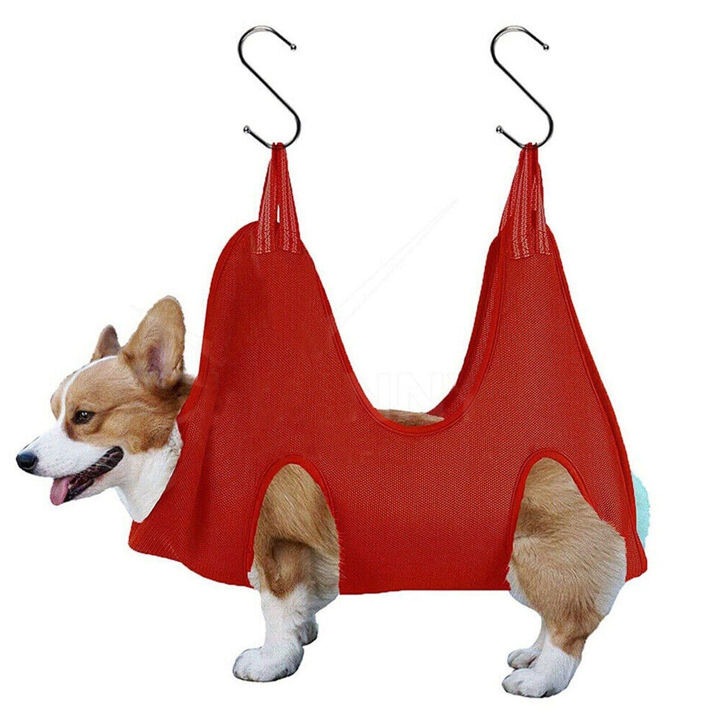 Red Pet Grooming Hammock Sling for Dogs and Cats Nail Care Bathing Bag