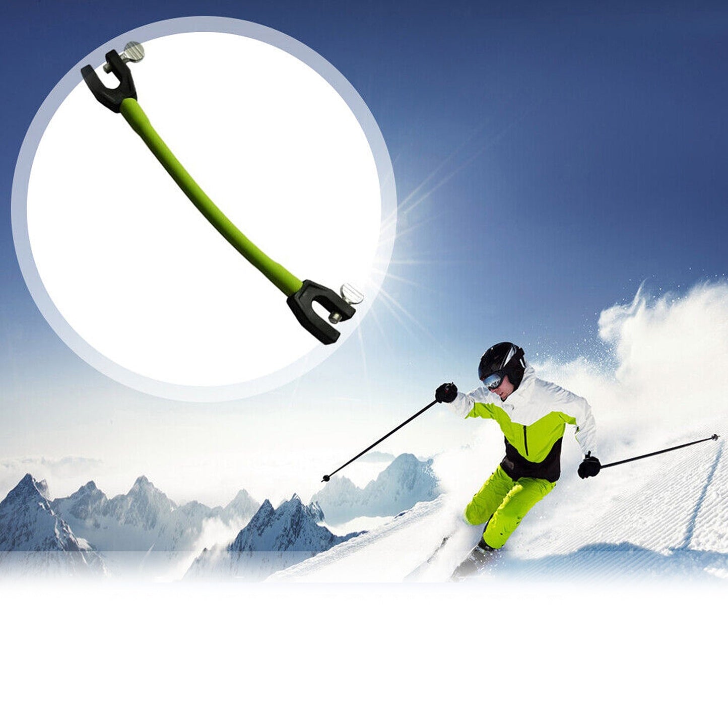 Winter Ski Tip Connector Elastic Clip for Kids Beginner