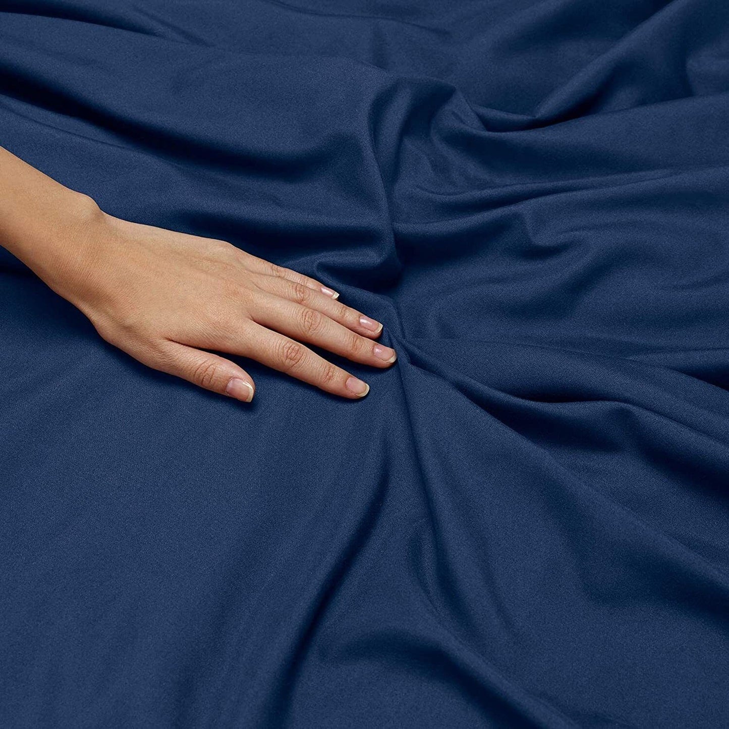 Navy Ultra Soft Deep Fitted Sheet Set with Pillowcases