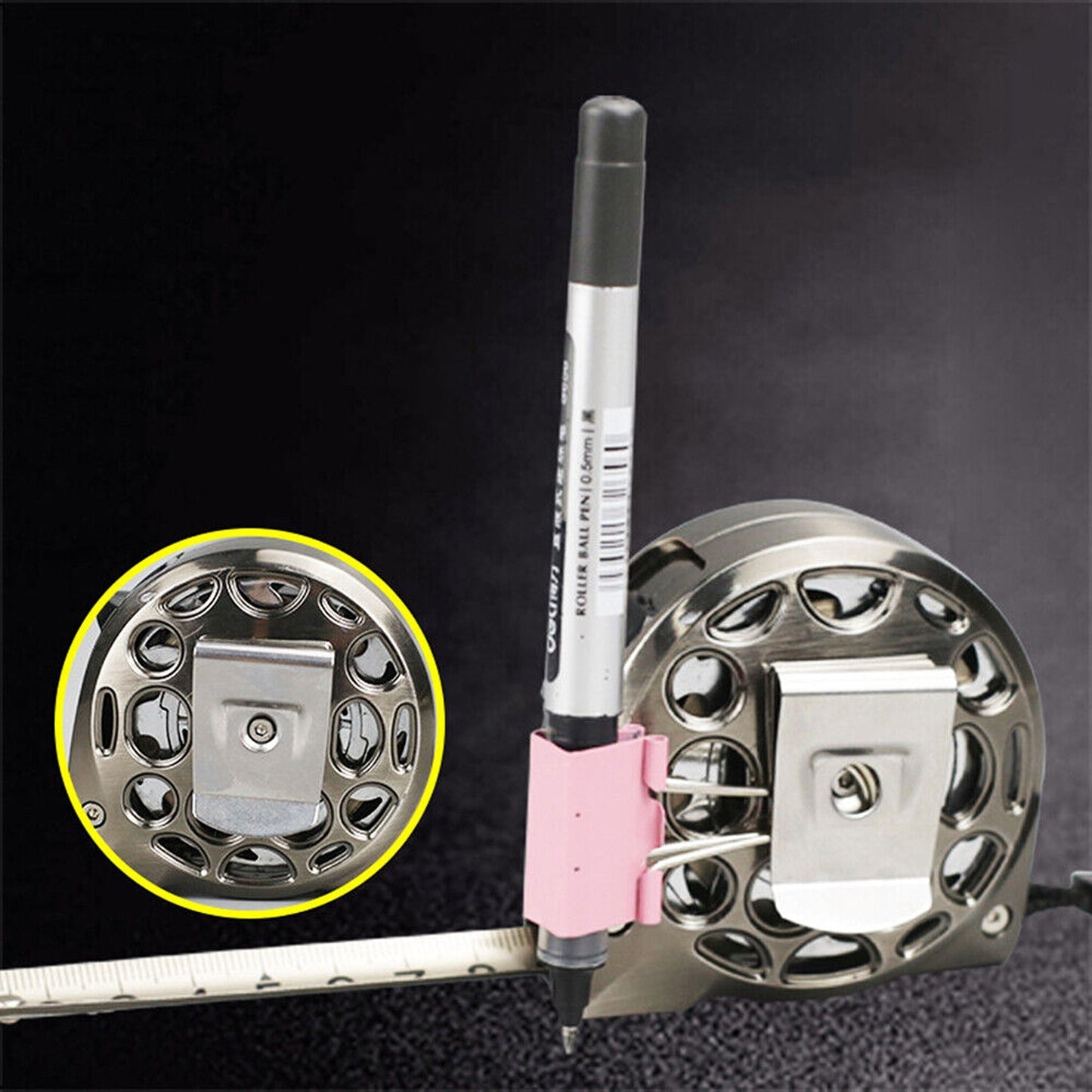 Retractable Measuring Tape with Metric Ruler Easy Lock and Release