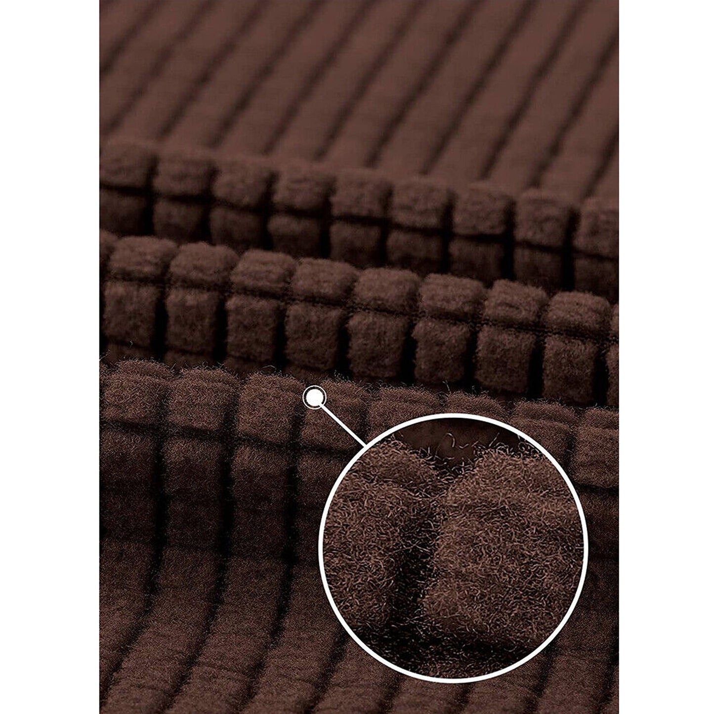 Coffee Super Stretch Sofa Cover Lounge Soft Thick Seater Slipcover