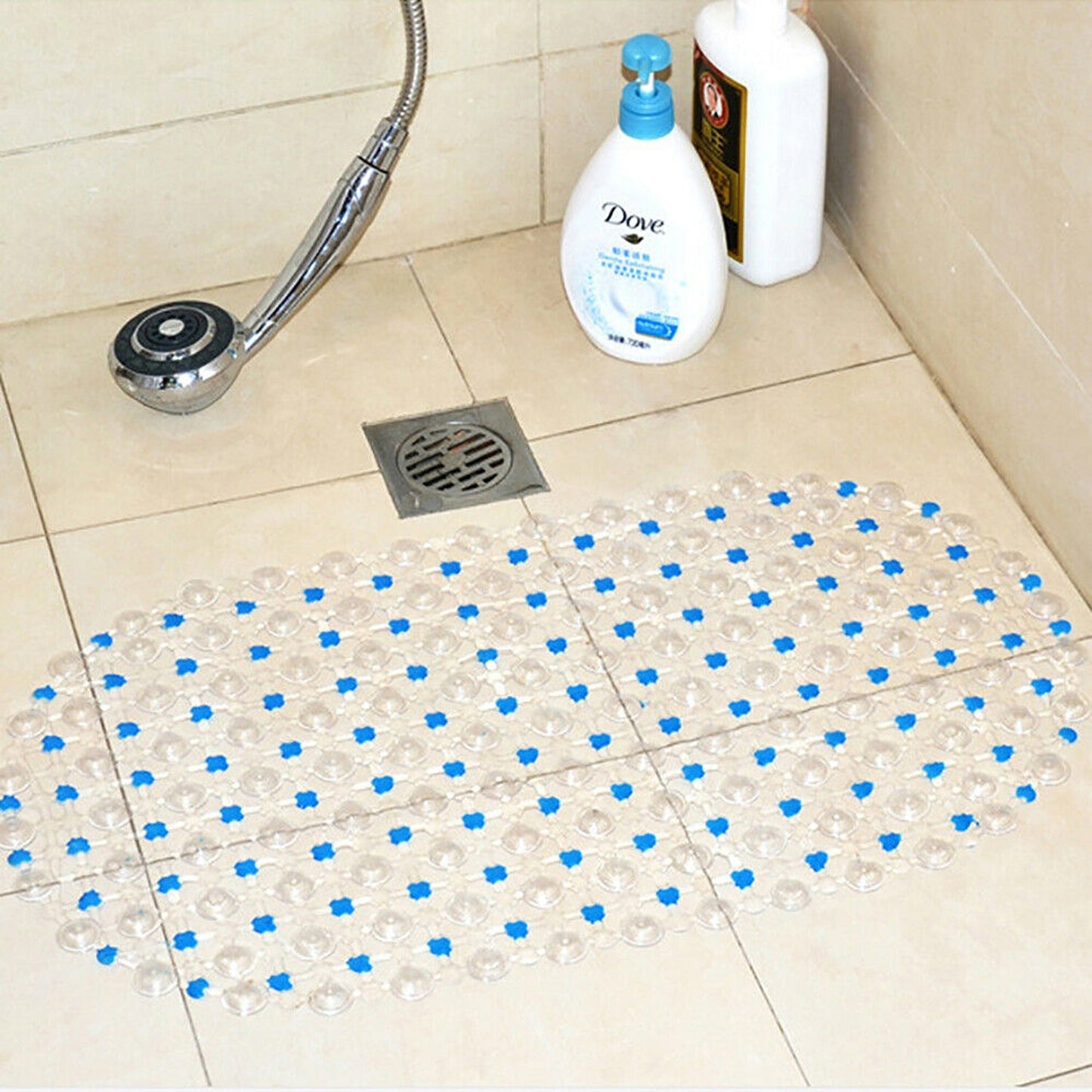 Rubber Suction Non-Slip Bath Mat for Bathtub and Shower 68 x 35cm