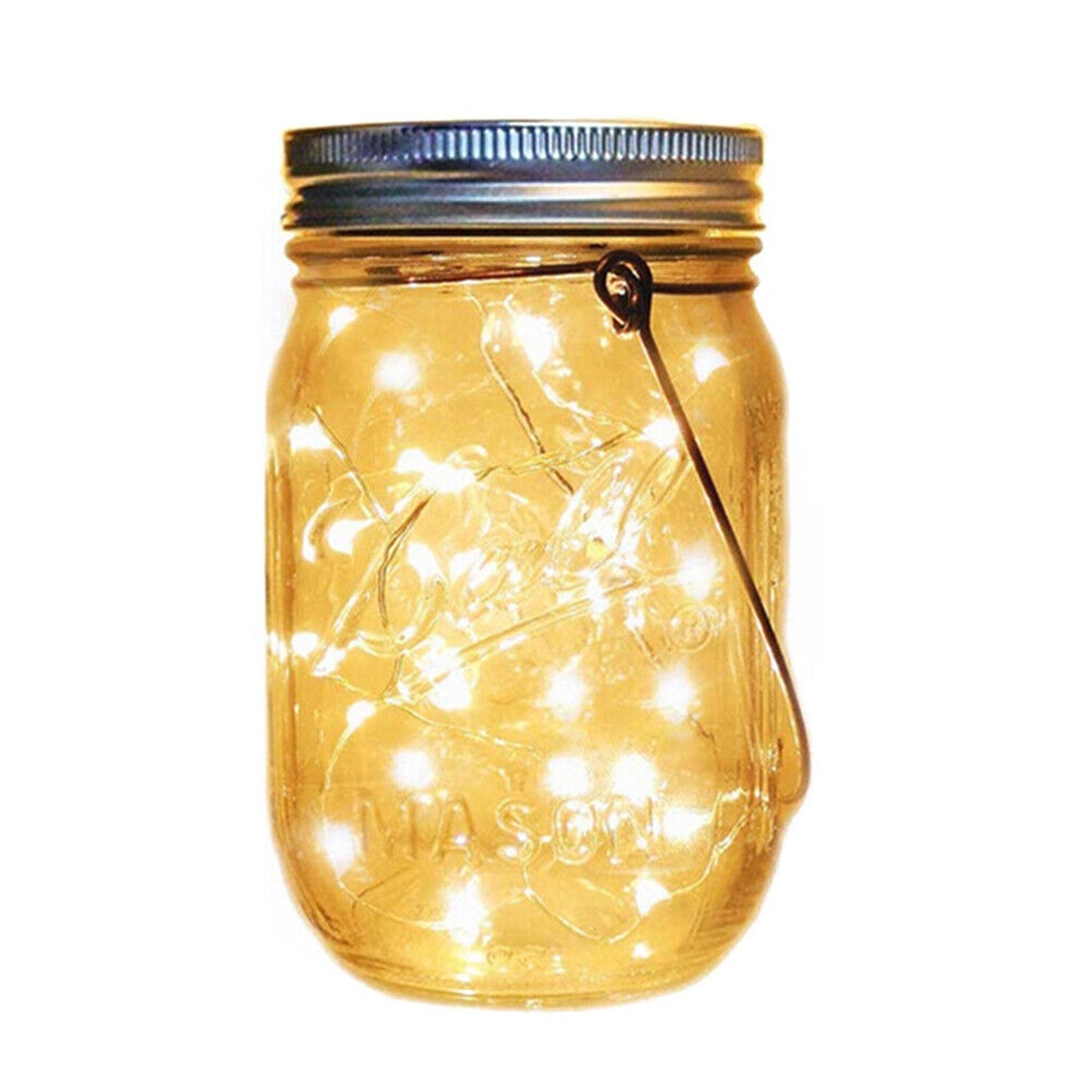 Outdoor Solar Powered Mason Jar Fairy Lights Garden Wedding Decor Lamp