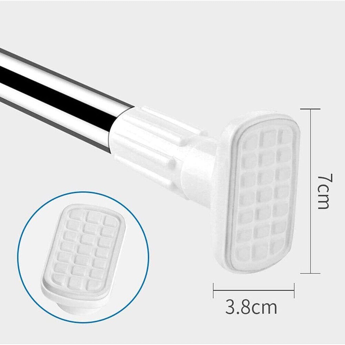 Adjustable Tension Curtain Rod Extendable for Showers and Closets
