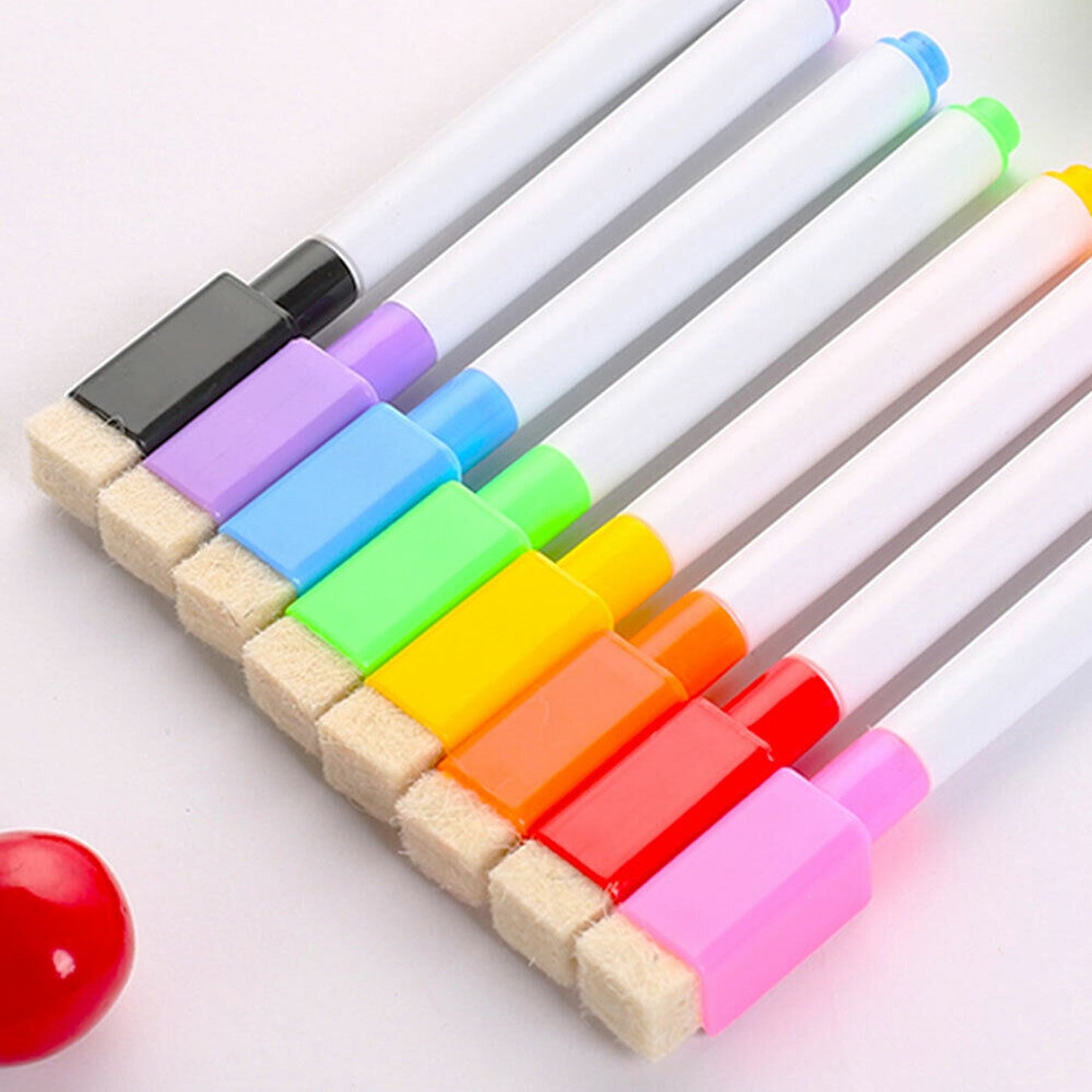 8pcs Dry Erase Whiteboard Markers with Magnetic Cap and Eraser