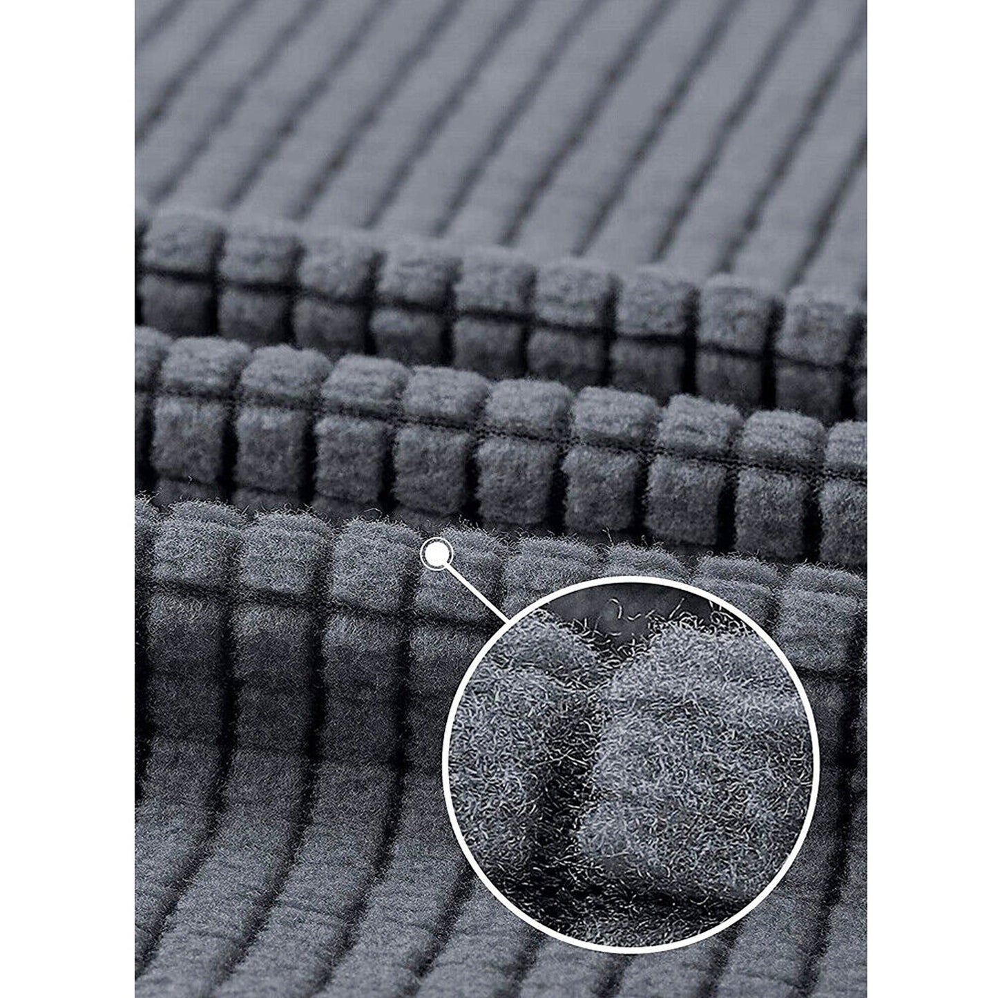 Dark Grey Super Stretch Sofa Cover Soft Thick Lounge Slipcover