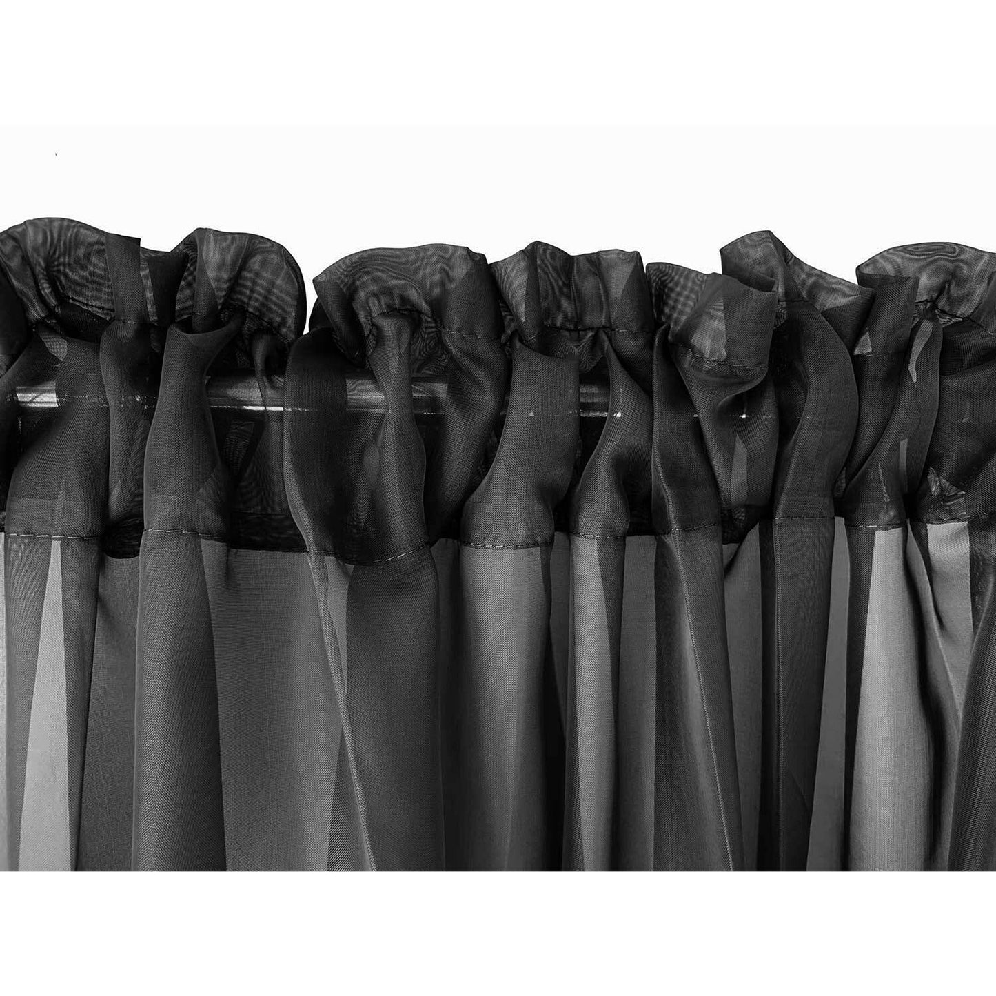Organza Voile Sheer Curtain with Rod Pocket for Window Draping