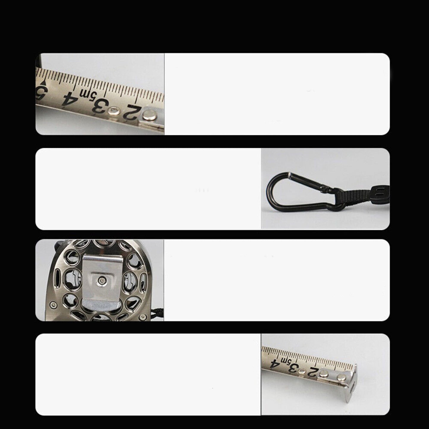 Retractable Measuring Tape with Metric Ruler Easy Lock and Release
