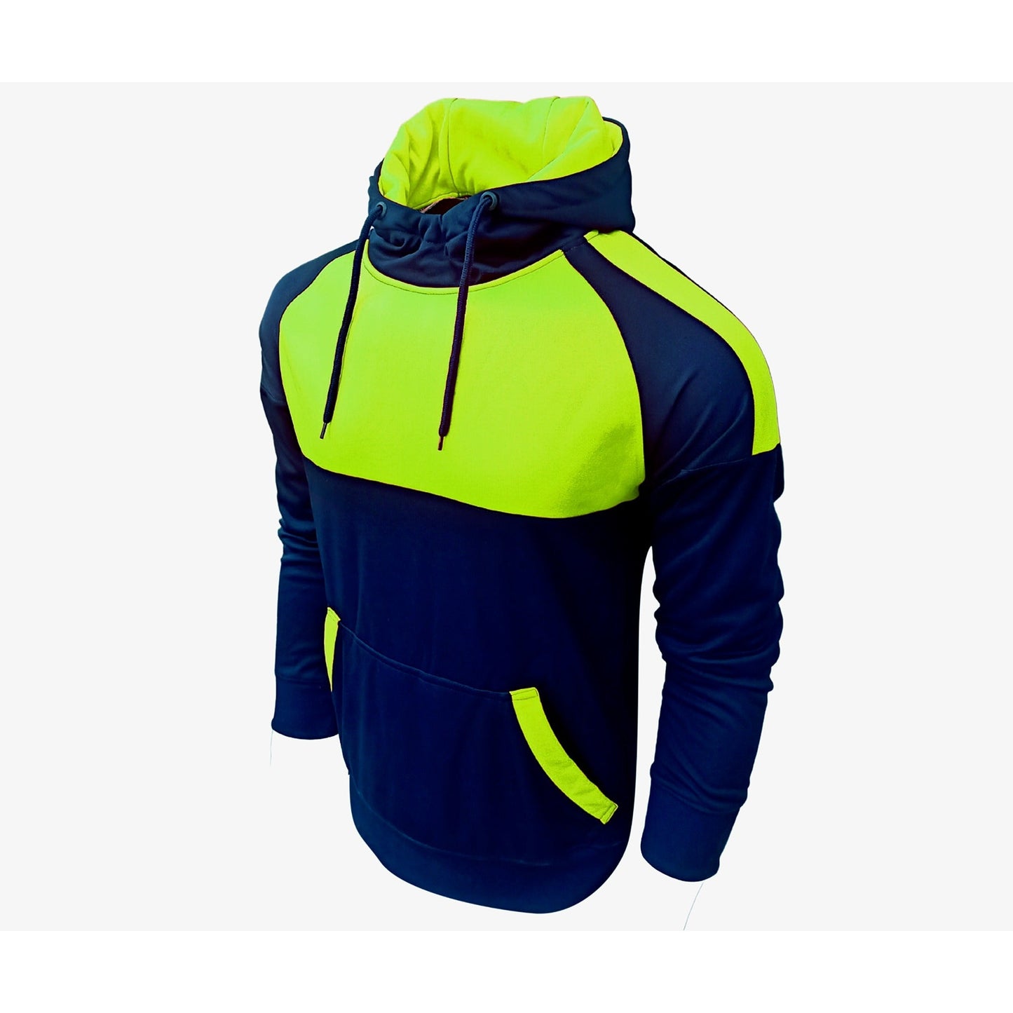 Green Reflective Sports Workwear Men Hoodie Jacket