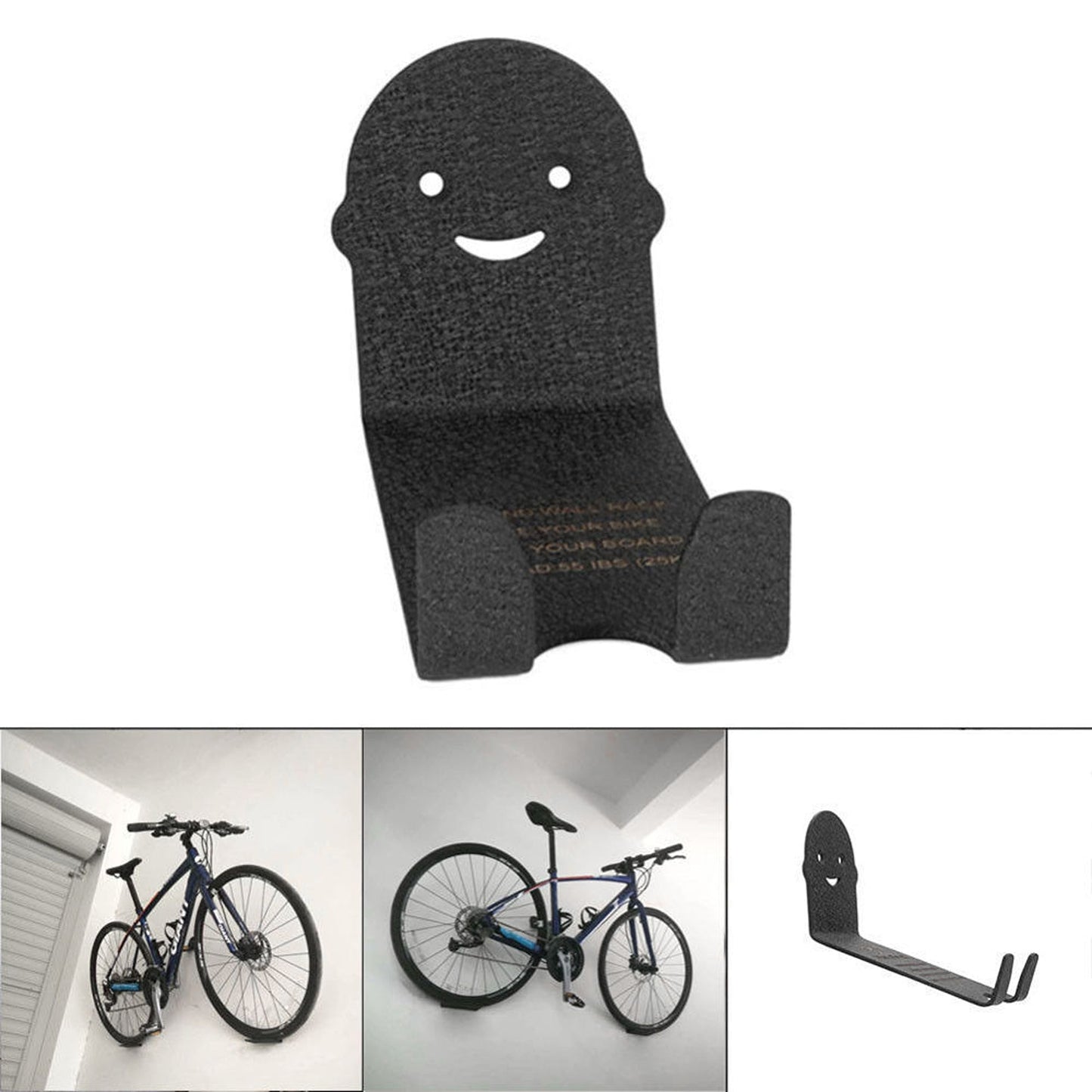 Wall Mounted Bicycle Rack Metal Pedal Hook for Storage