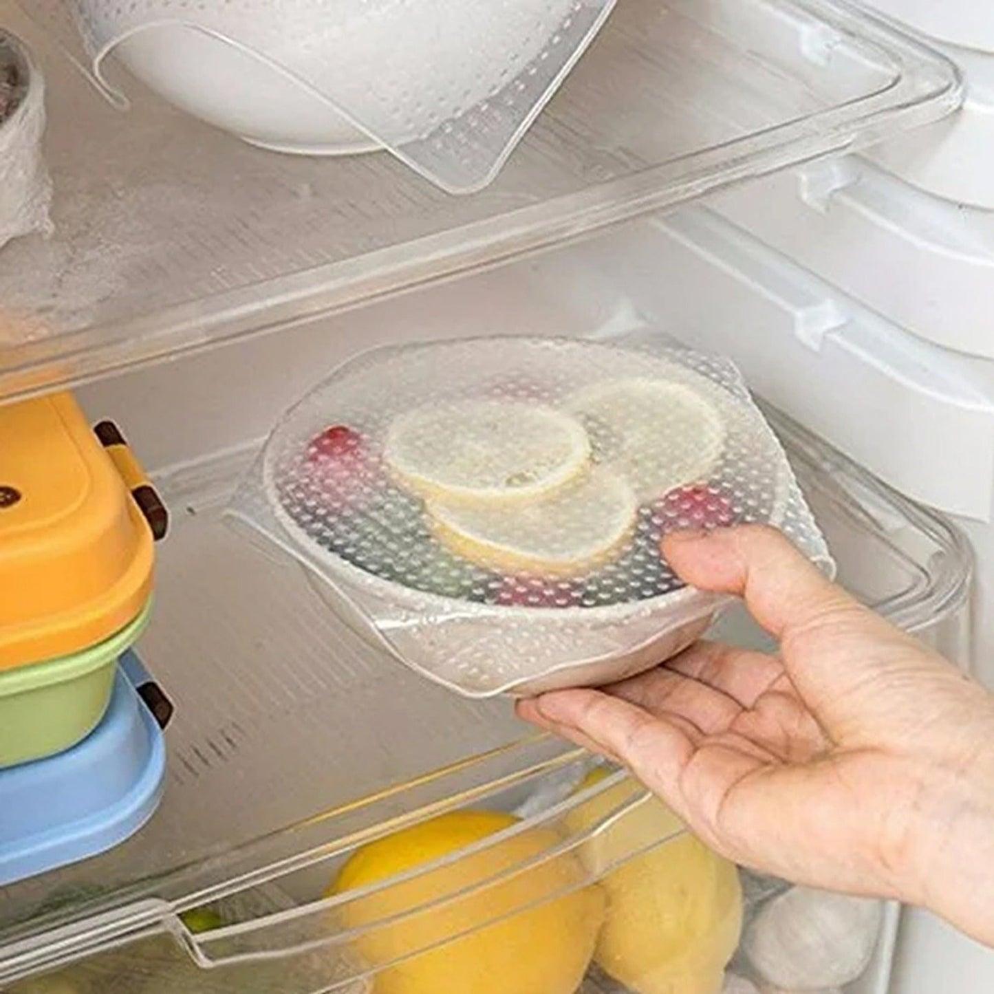 Food Stretch Silicone Lids for Fresh Keeping Bowl Covers Various Sizes