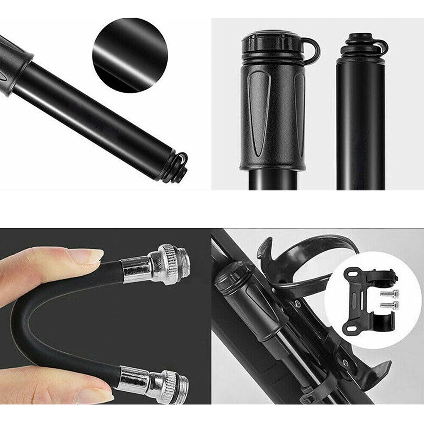 Mini Portable Bicycle Air Pump Aluminium Hand Inflator for Tyre