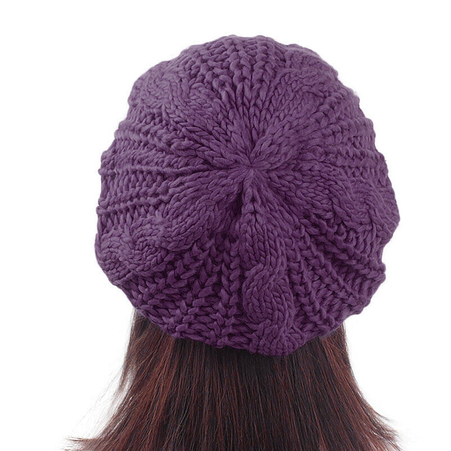 Winter Warm Slouchy Knitted Crochet Cap for Women