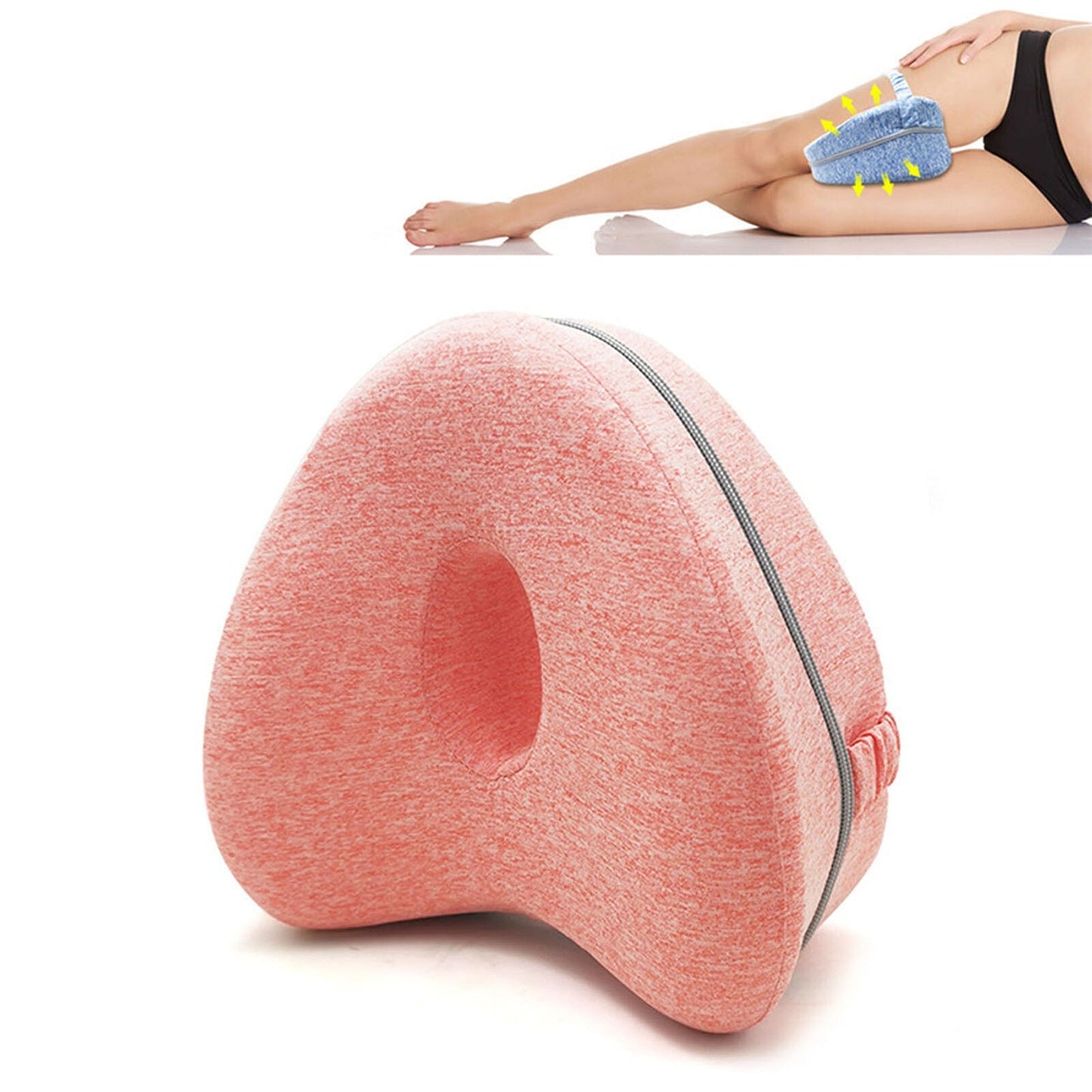 Knee Support Washable Cover Memory Foam Leg Pillow Cushion for Bed Sofa