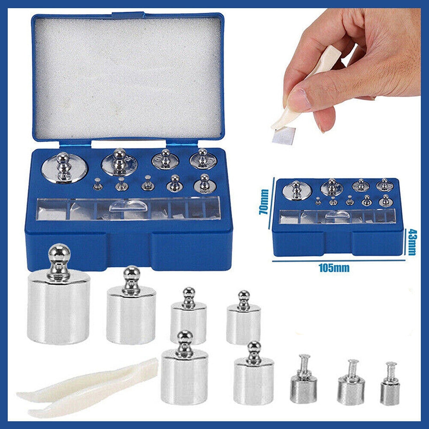Precision Calibration Weights Set for Scales Multiple Sizes 1-500mg
