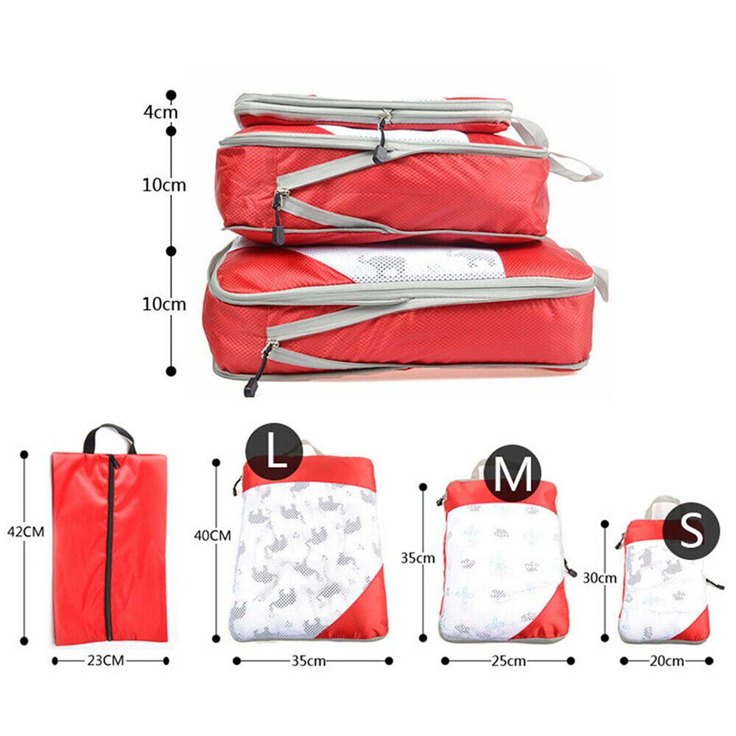 Travel Packing Cube Organiser for Luggage Compression Storage Bags