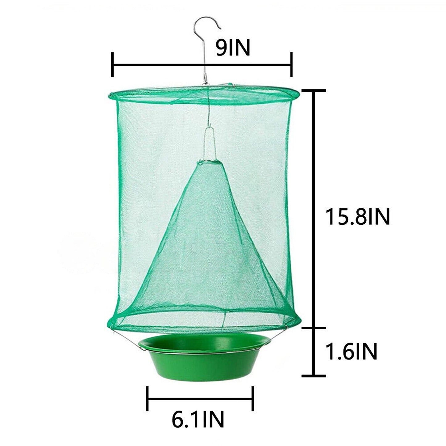 Fly Insect Trap Net Cage Reusable Hanging Killer Catcher 6 Pack