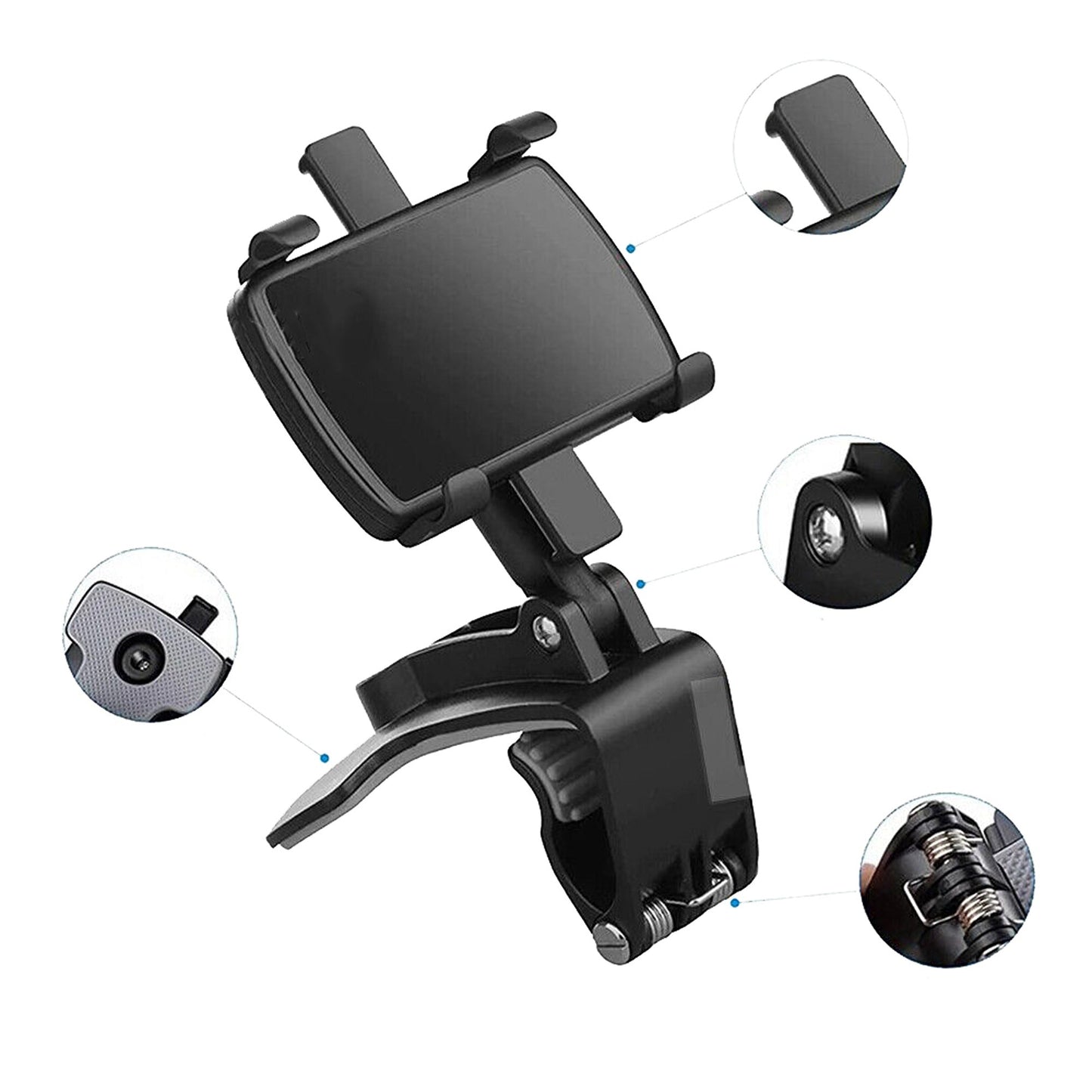Dashboard Phone Holder Rotation 360 Car GPS Mount Stand Clamp