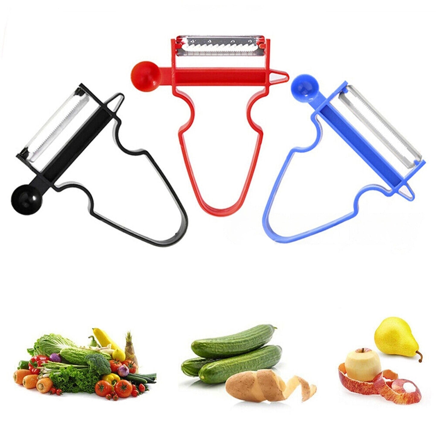 3pcs Original Magic Trio Peeler Set Vegetable Cutter Shredder Slicer
