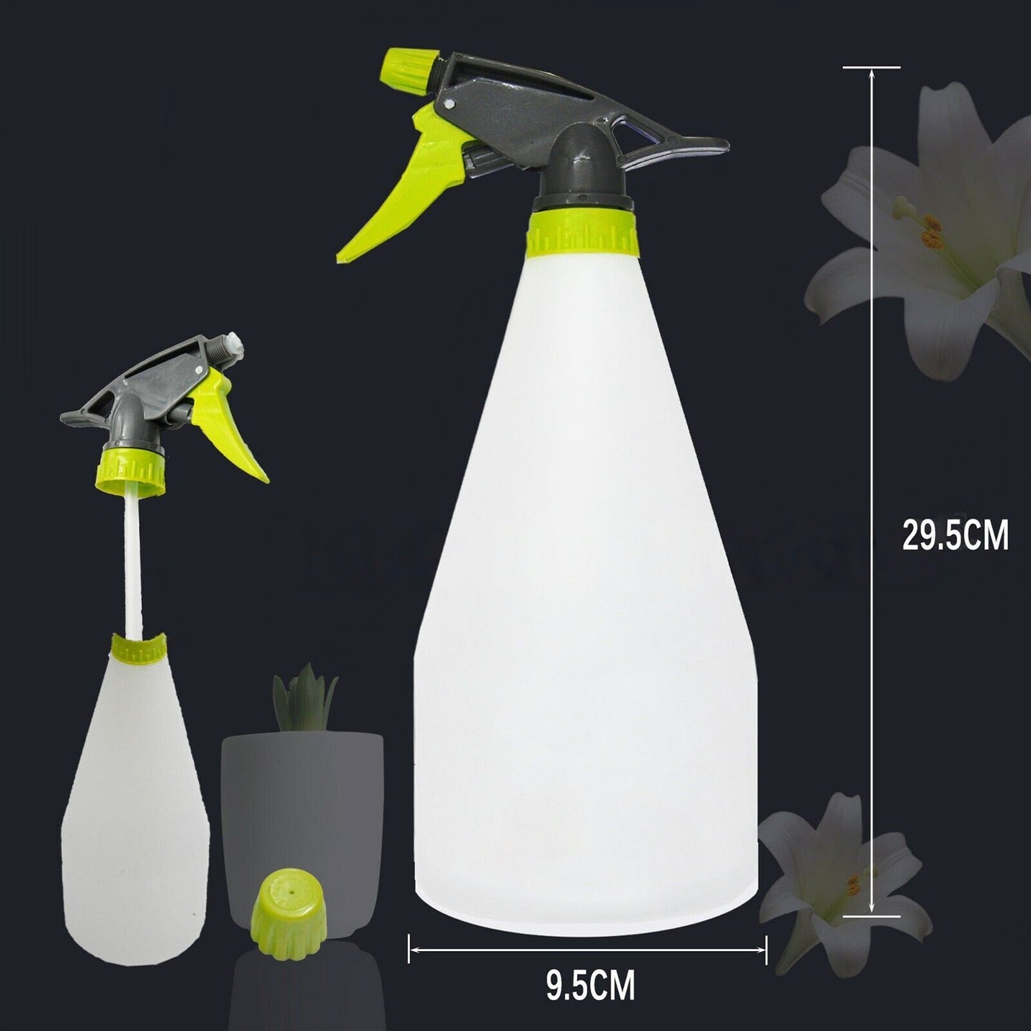 1L Garden Spray Bottle with Adjustable Trigger Nozzle for Chemical Plant Use