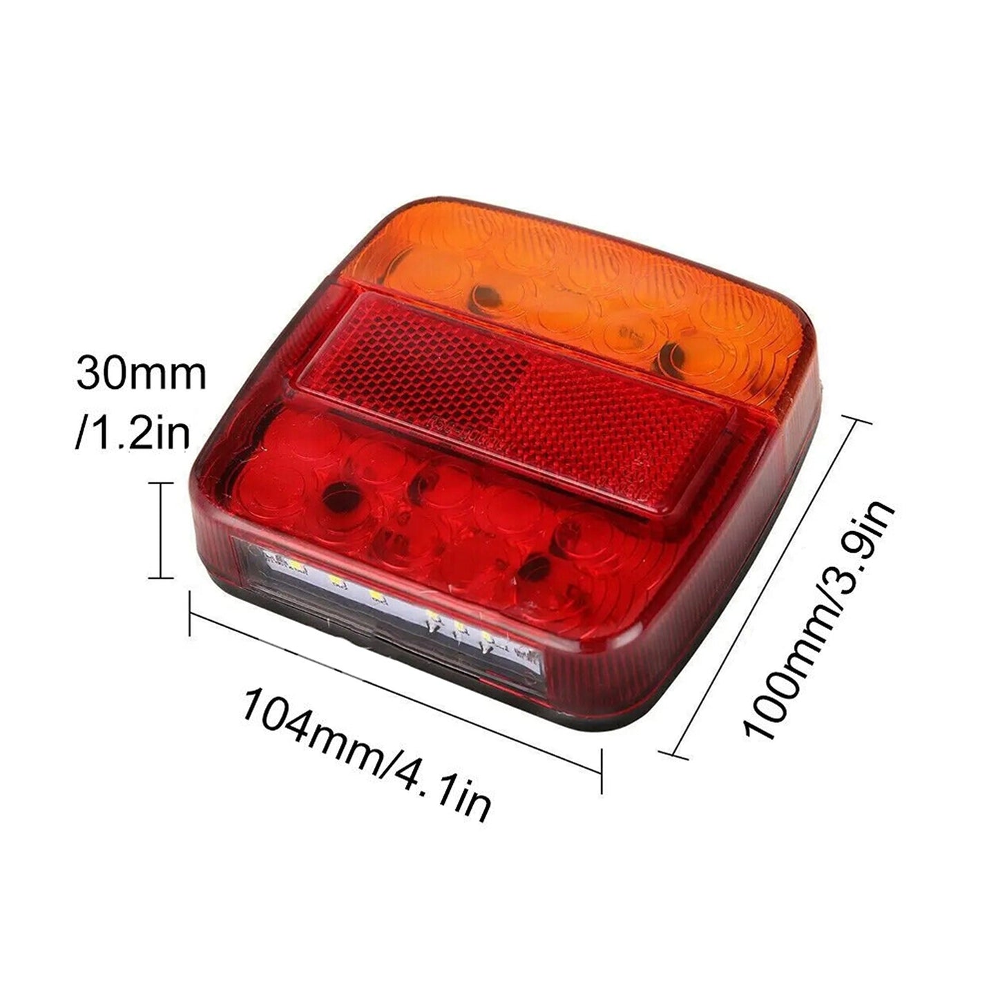 2pcs LED Stop Tail Lights Trailer Truck Caravan Number Lamp