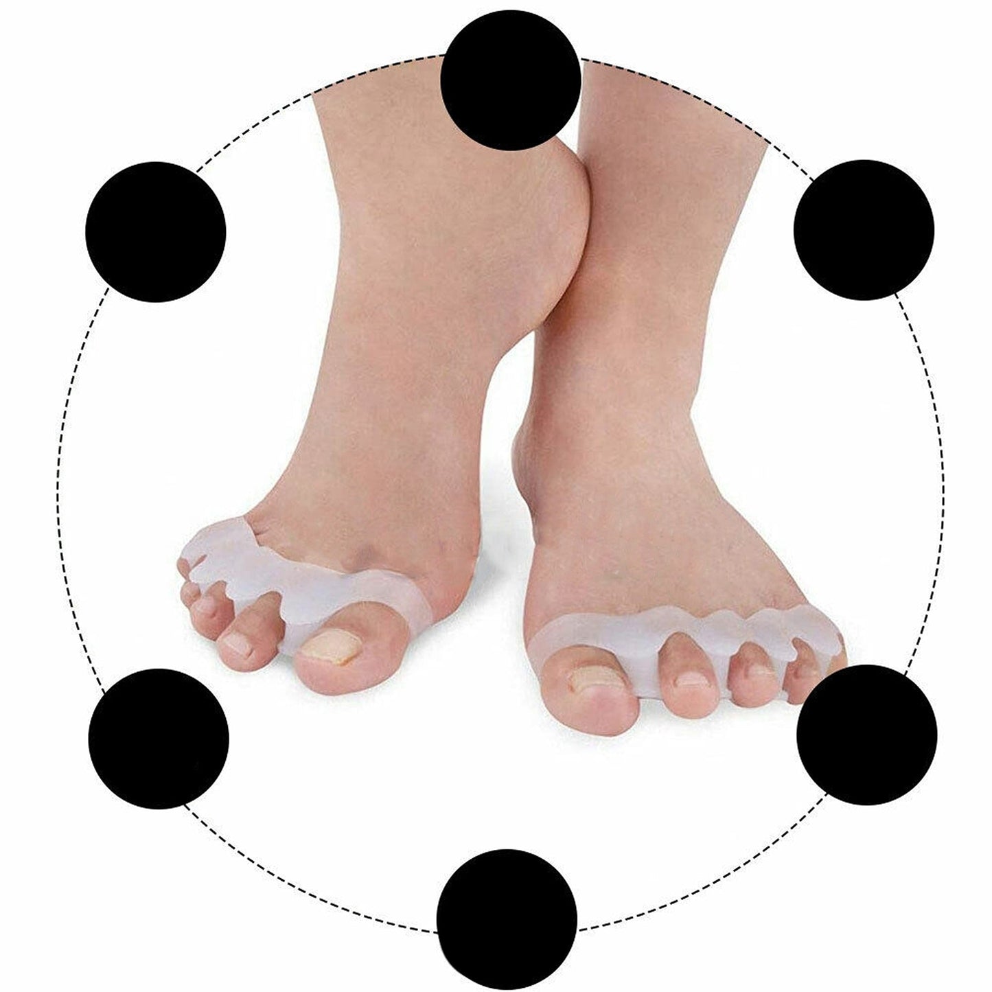 Gel Toe Separator for Bunions Silicone Corrector Hallux Straightener