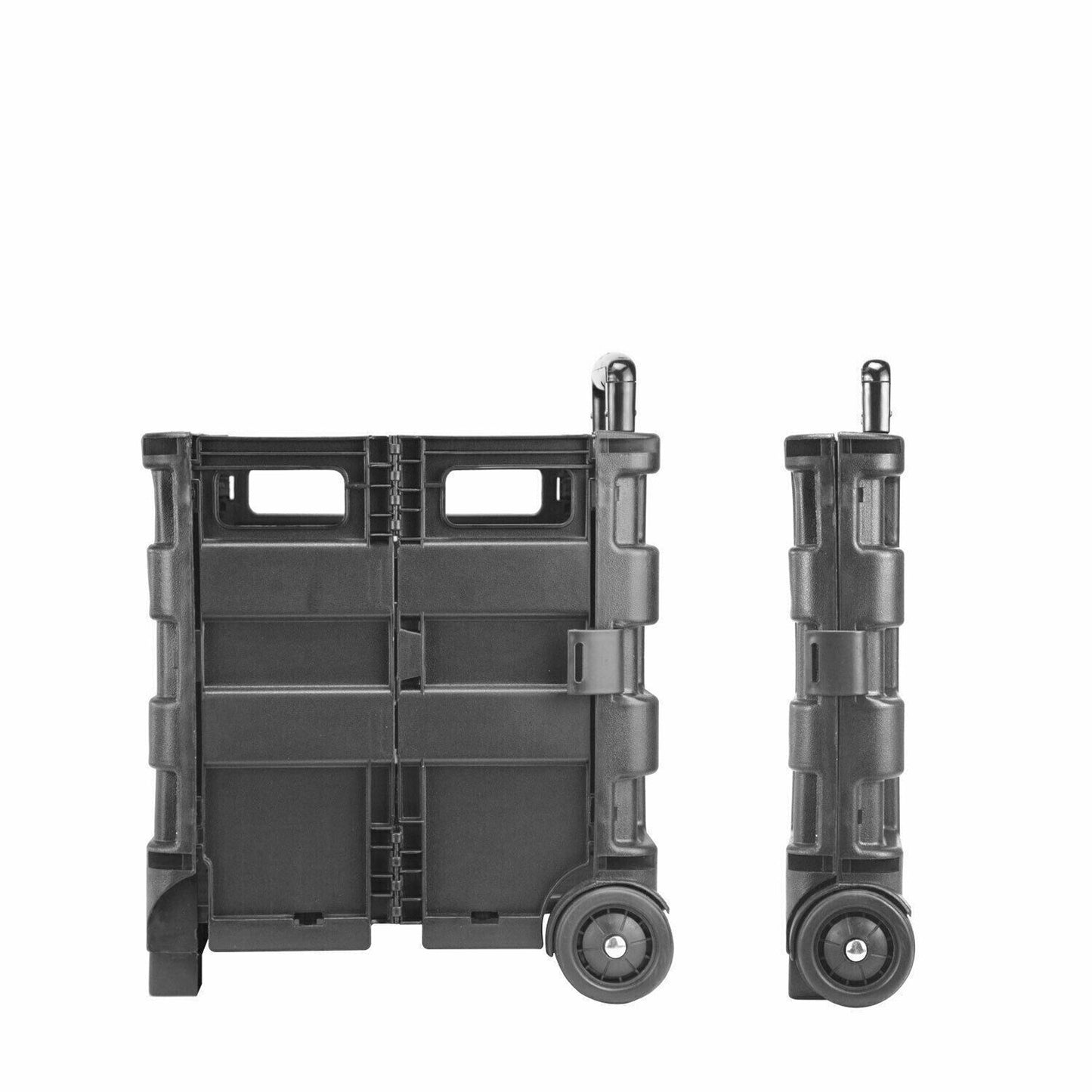 Portable Folding Shopping Basket with Wheels Foldable Grocery Cart Trolley Crate
