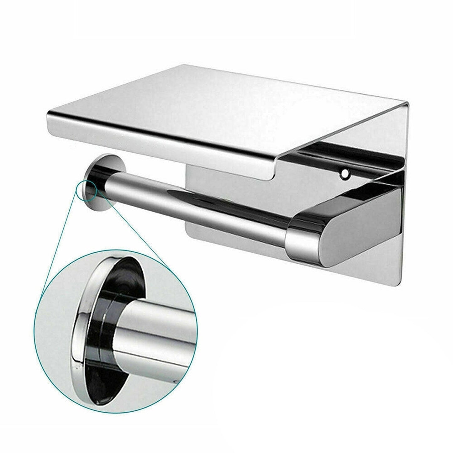 Toilet Paper Roll Holder Stainless Steel Tissue Bath Wall Storage Hooks