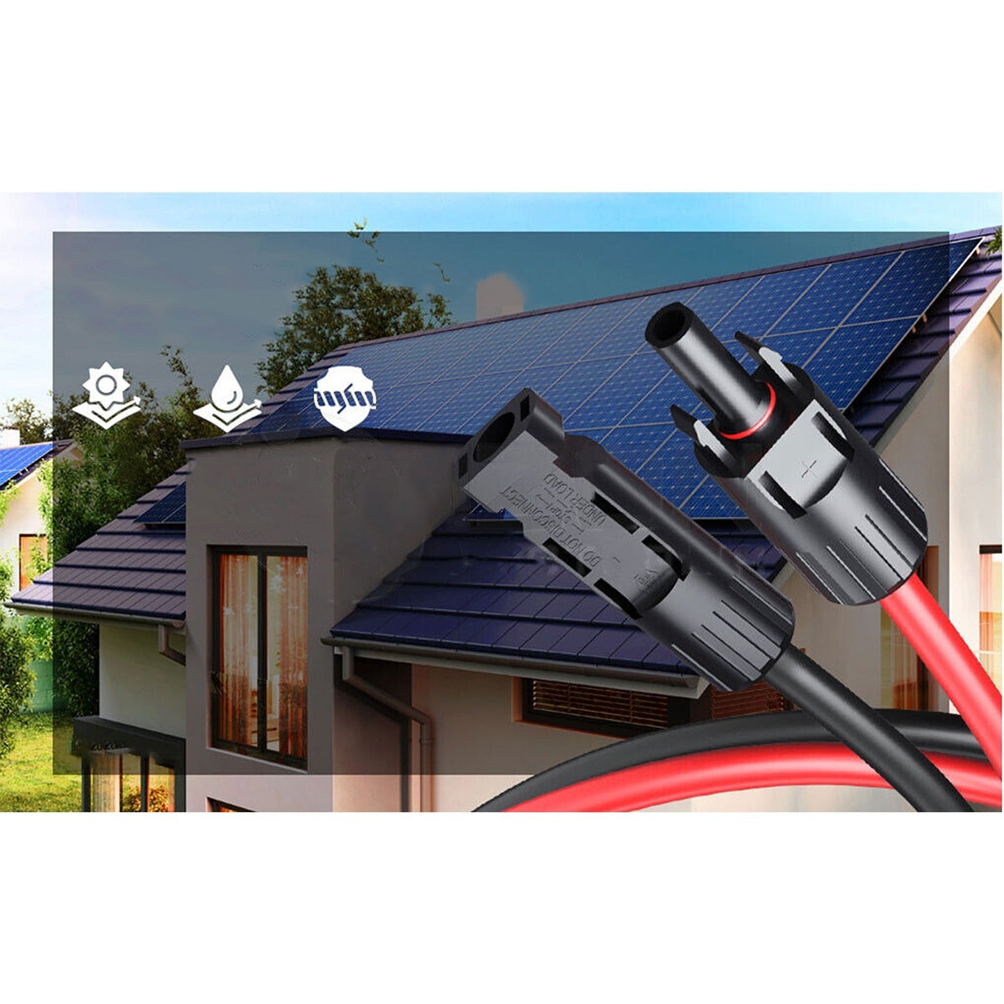Solar Panel Connection Extension Cable 4mm2 12 AWG