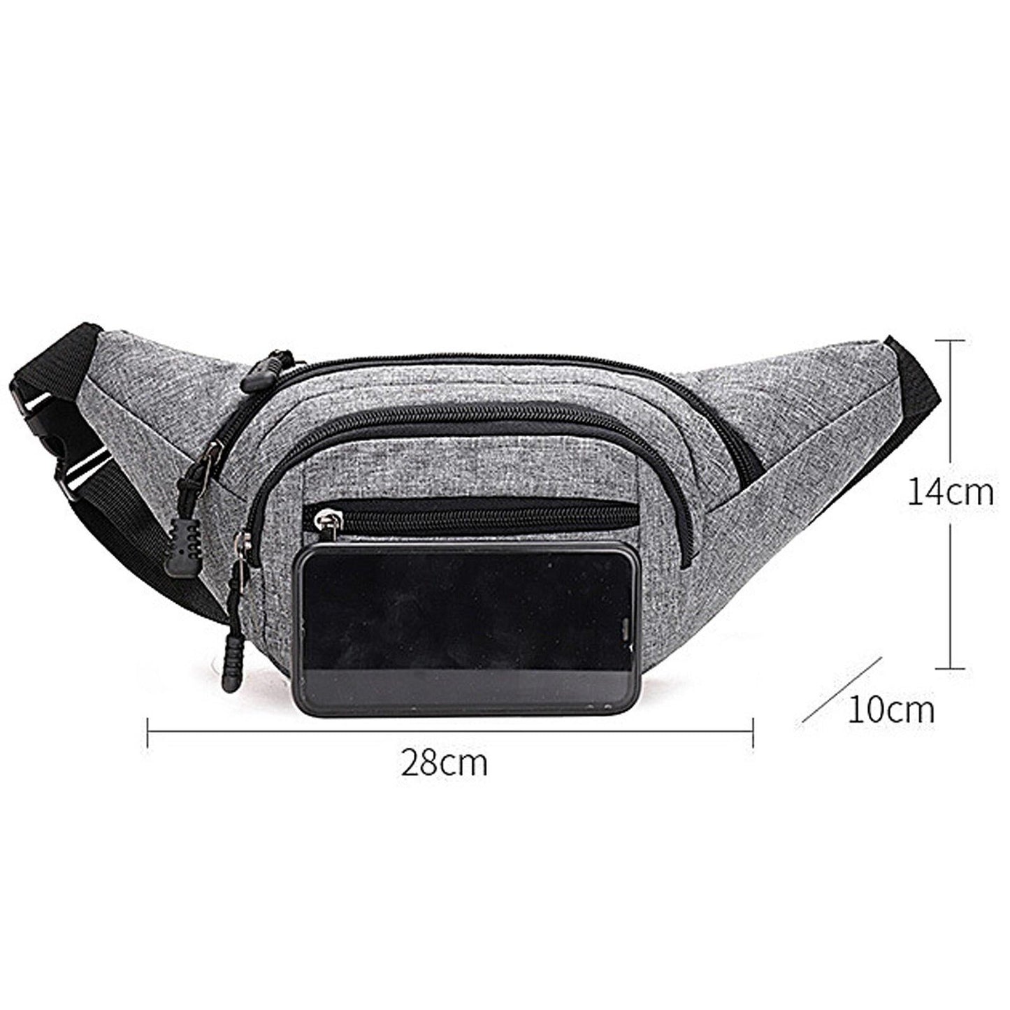 Unisex Fanny Pack Waist Bum Bag Holiday Travel Money Belt Pouch