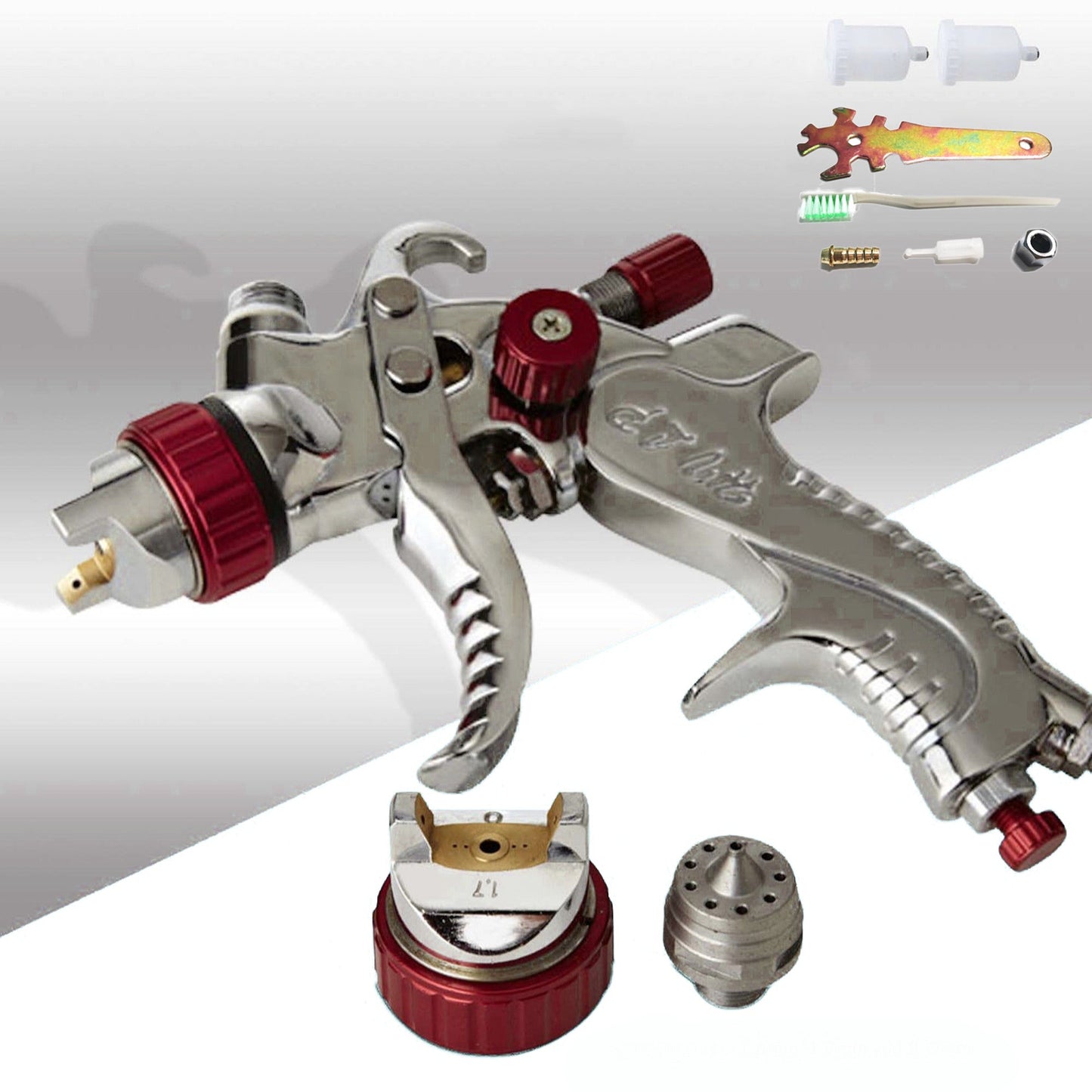 Automotive Spray Paint Gun Kit with Gravity Feed Primer