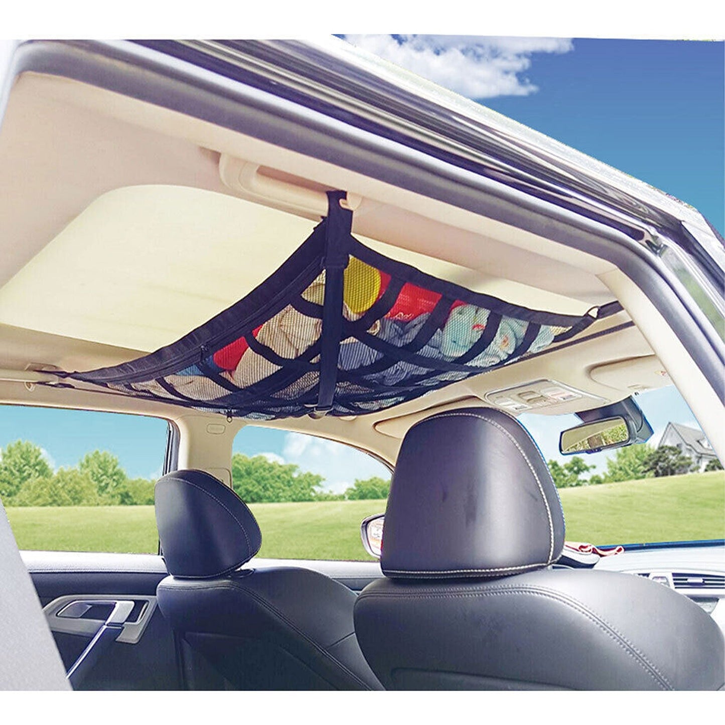 Car Ceiling Universal Mesh Cargo Net Storage Bag for SUV and Van