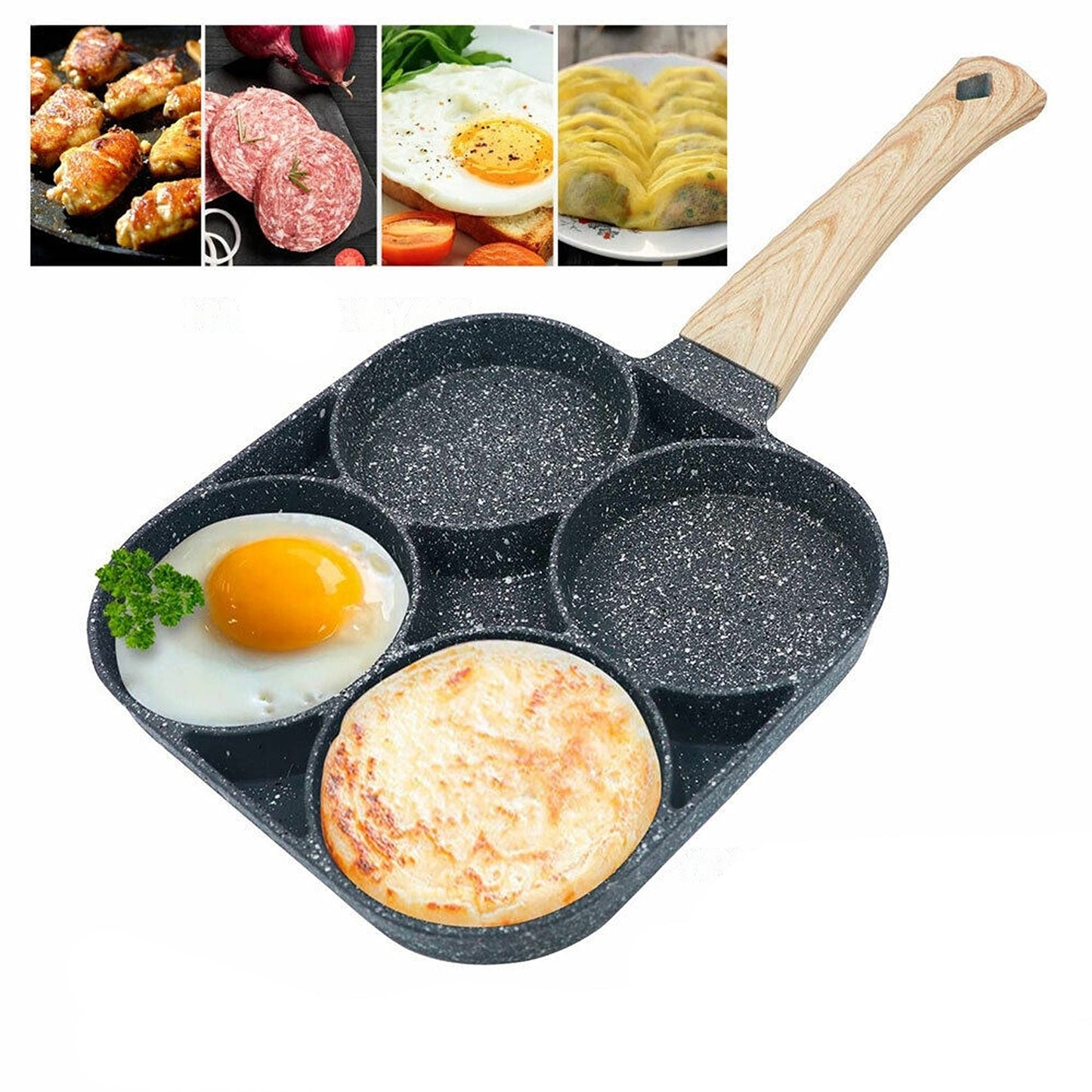 4 Cup Non Stick Breakfast Egg Maker Pan Fried Egg Pancake Burger Cookwares