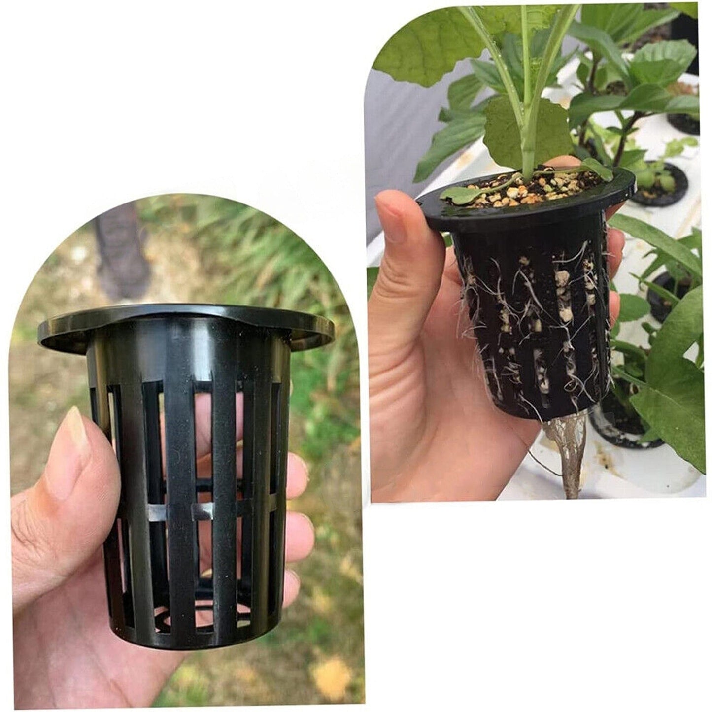 40pcs Hydroponics Aeroponic Planting Baskets Mesh Net Cup