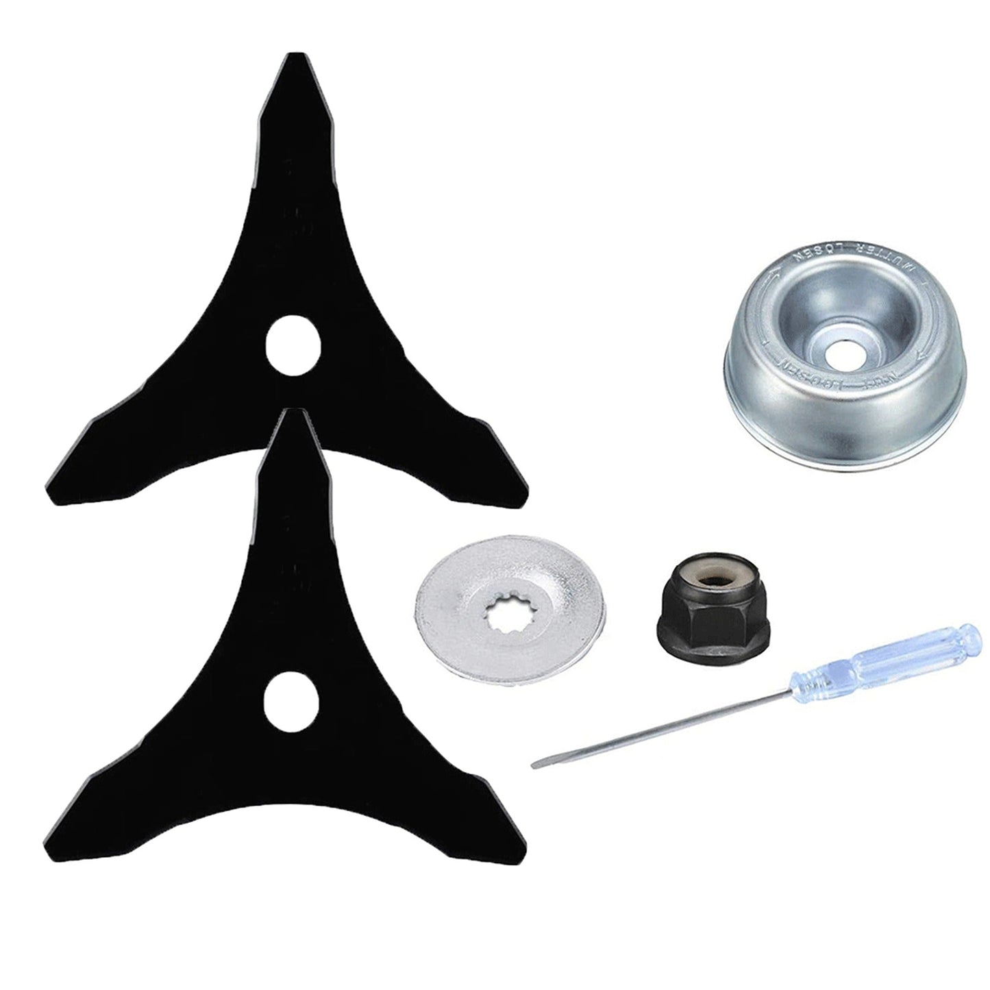 2pcs Brush Cutter Triangle Saw Blade 3-Teeth Mower Trimmer