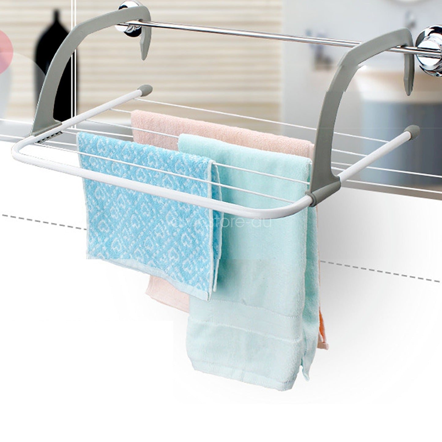 2pcs Portable Over Door Clothes Airer Drying Rack for Indoor Laundry