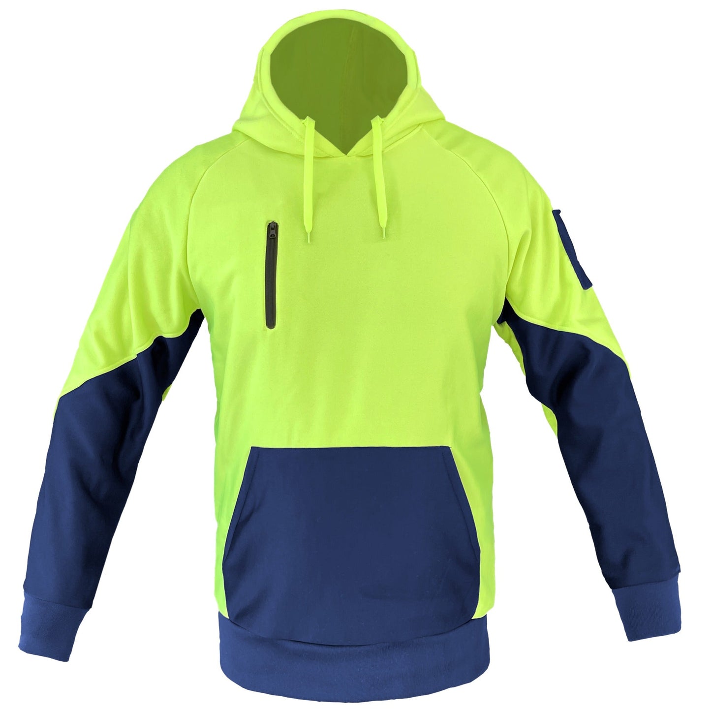 Yellow Fleece Hoodie Brushed Hooded Jacket Sweatshirt Jumper Pullover
