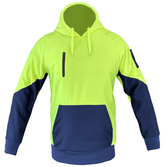 Yellow Fleece Hoodie Brushed Hooded Jacket Sweatshirt Jumper Pullover
