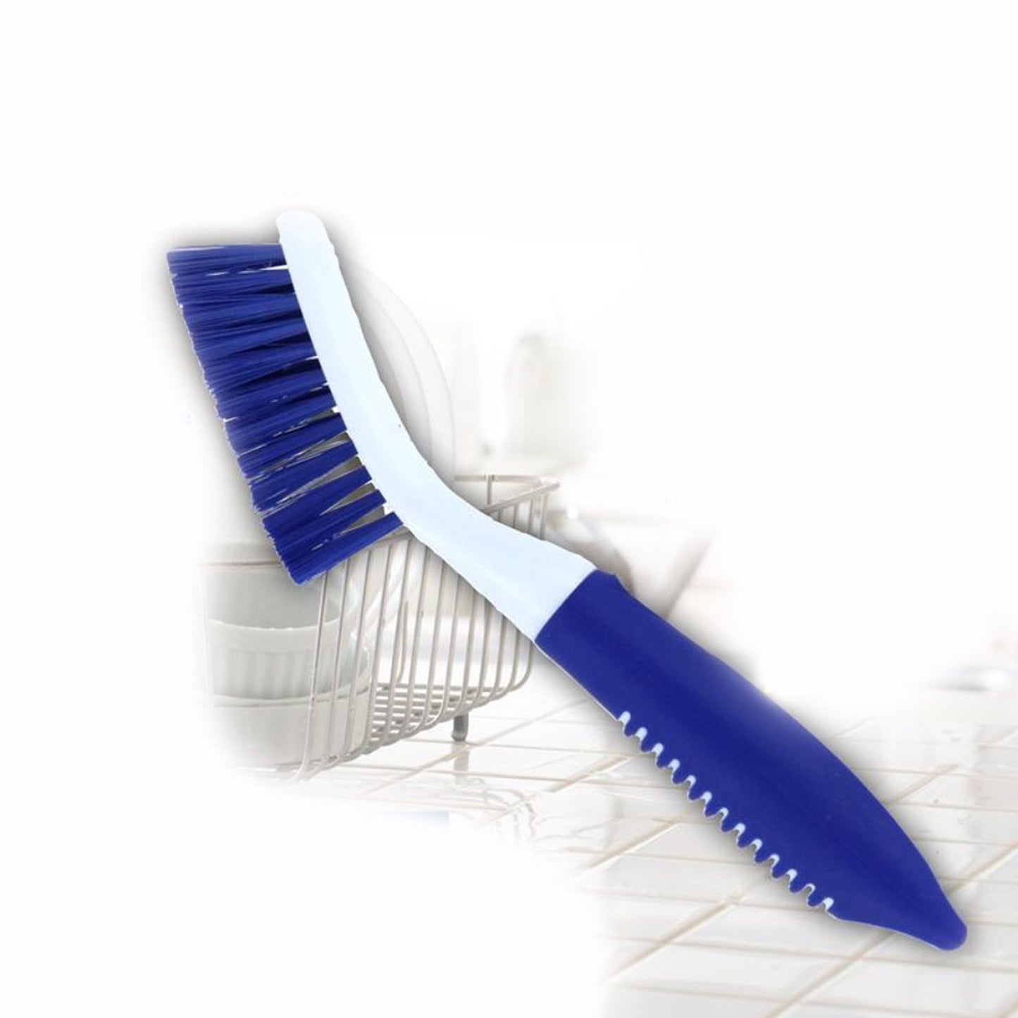 2pcs Grout Cleaning Brush Set with Soft Grip Handle PET Fibre Bristles