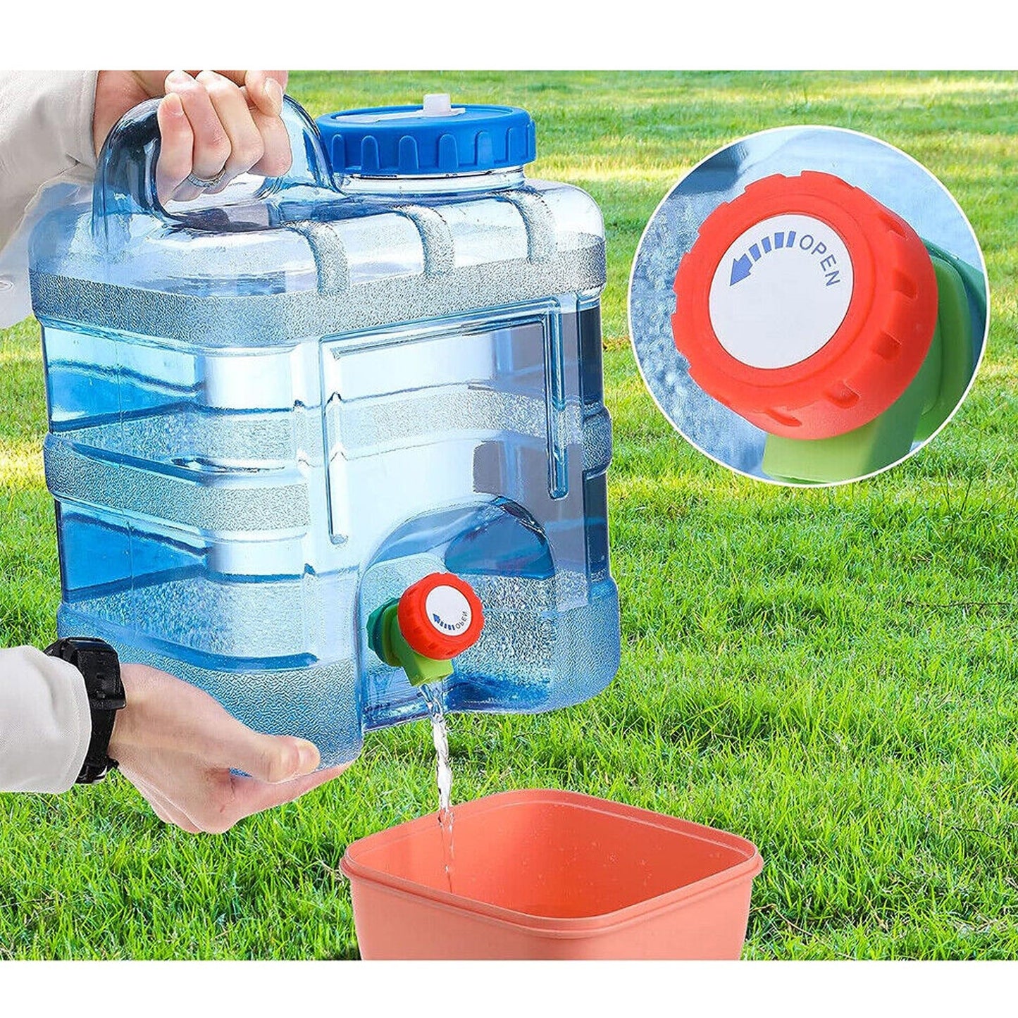 Portable Spigot Water Container for Camping 5L-25L Storage