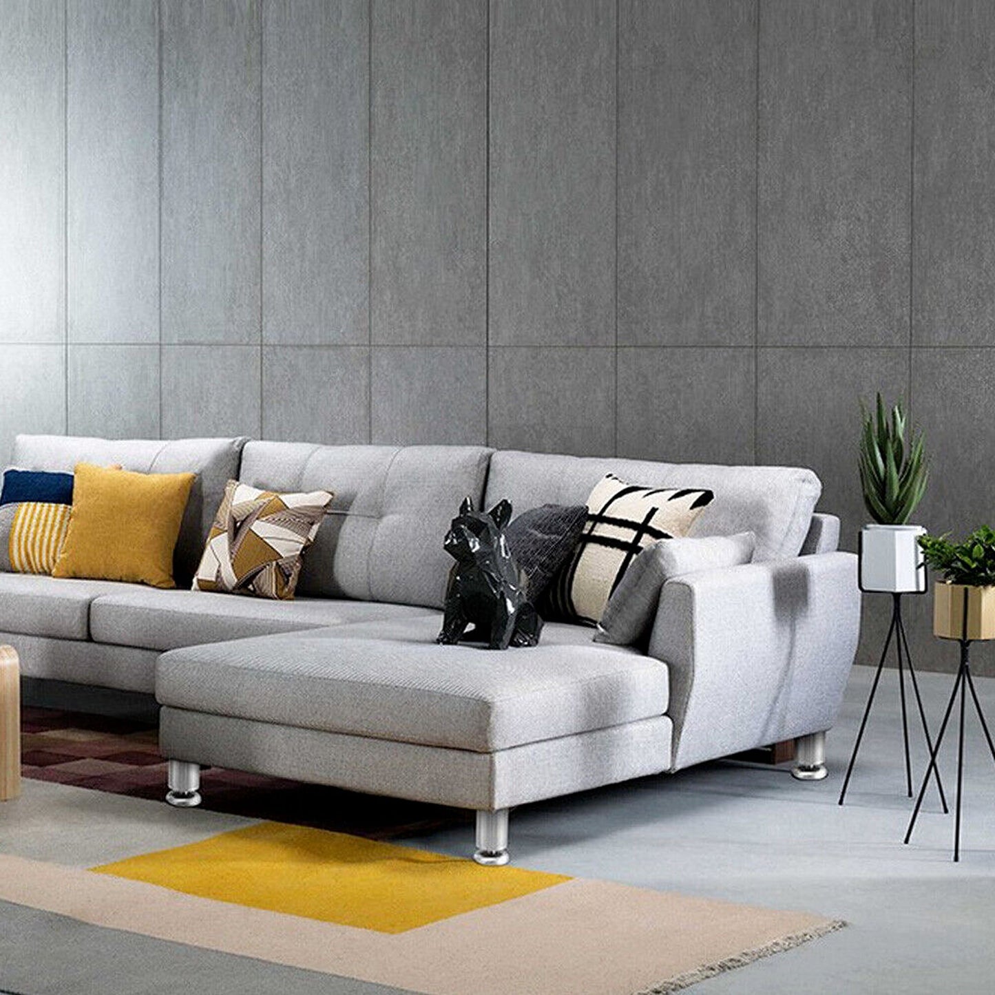 4pcs Round Stainless Steel Sofa and Table Leg Replacements