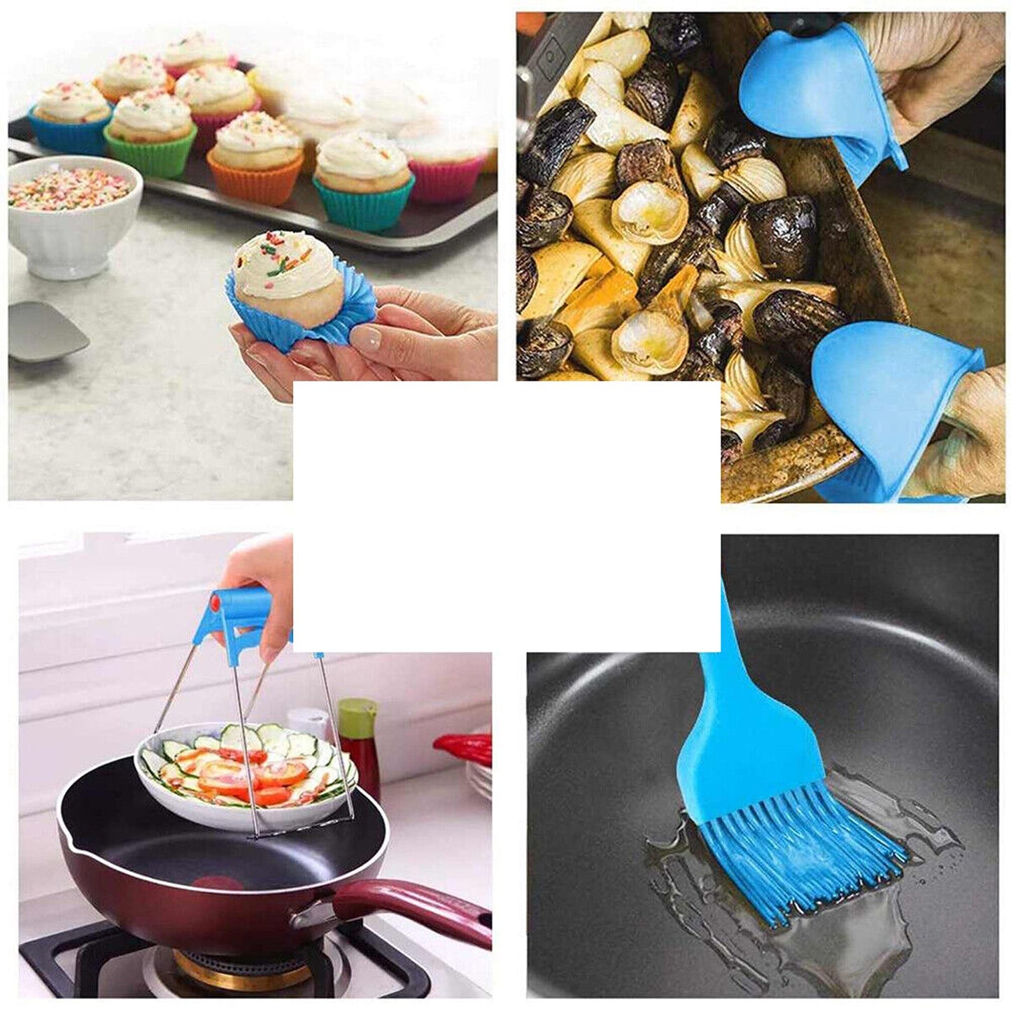 Air Fryer Accessory Kit with Frying Cage Baking Pan and Pizza Tray