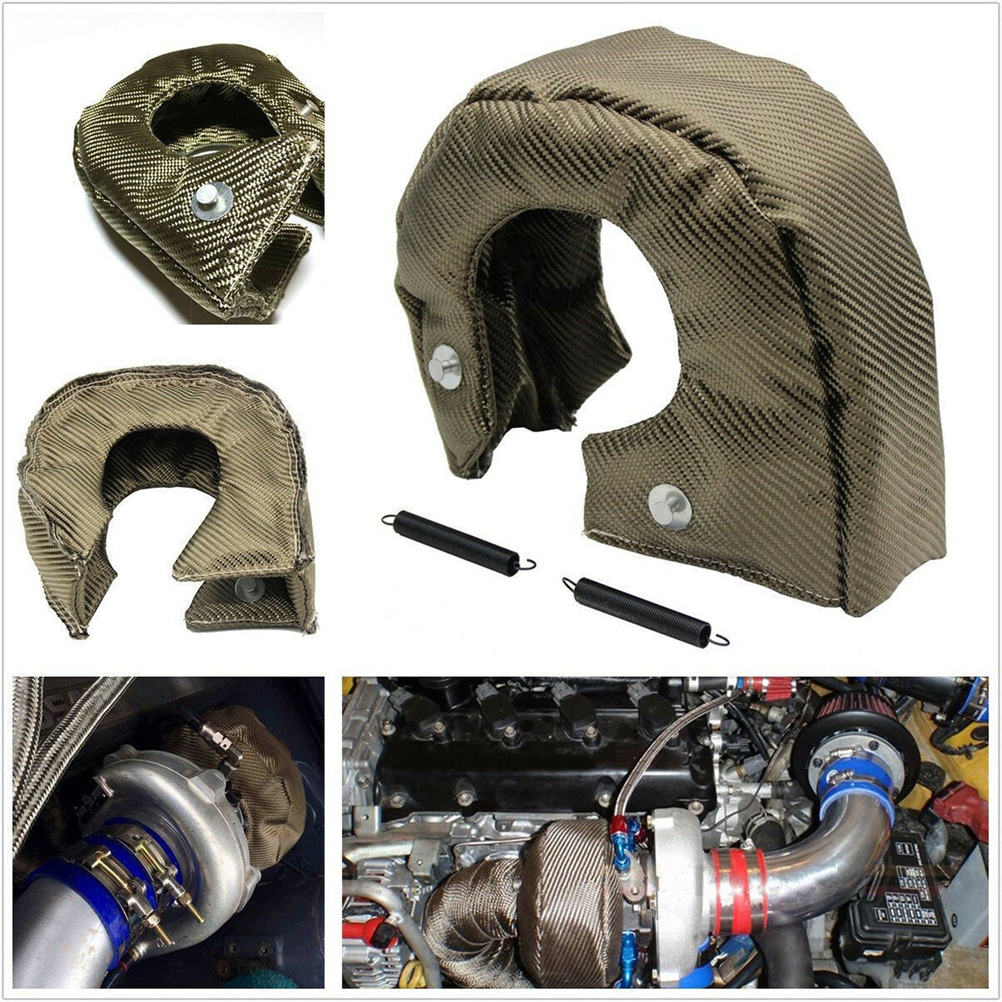 Titanium Turbo Heat Shield High Temp Blanket T3 For GT30 GT32 GT35