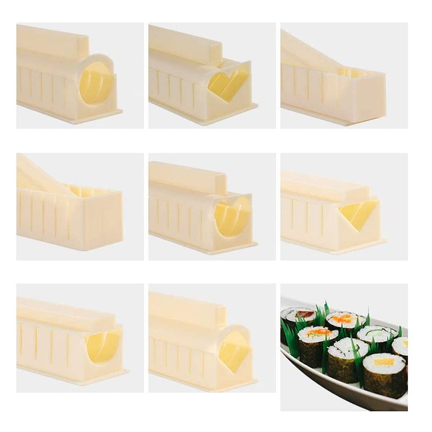 Kitchen DIY Sushi Making Kit for Beginners Rice Roller Mold Set