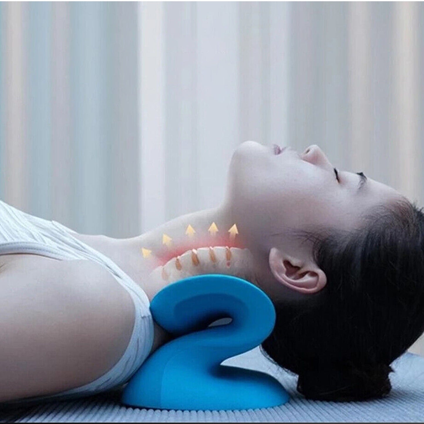 Cervical Neck Stretcher Device Traction Pillow for Pain Headaches TMJ Relief