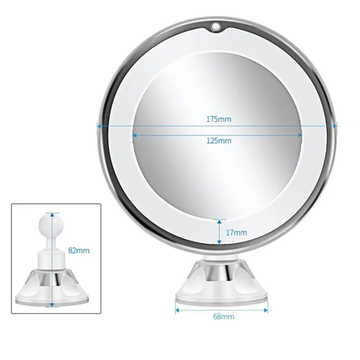 Bathroom Makeup Mirror with LED Light Magnifying Cosmetic Beauty Tool