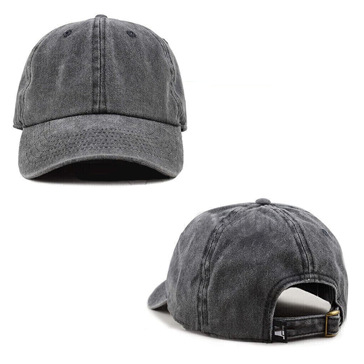 Adjustable Washed Cotton Baseball Cap for Men and Women