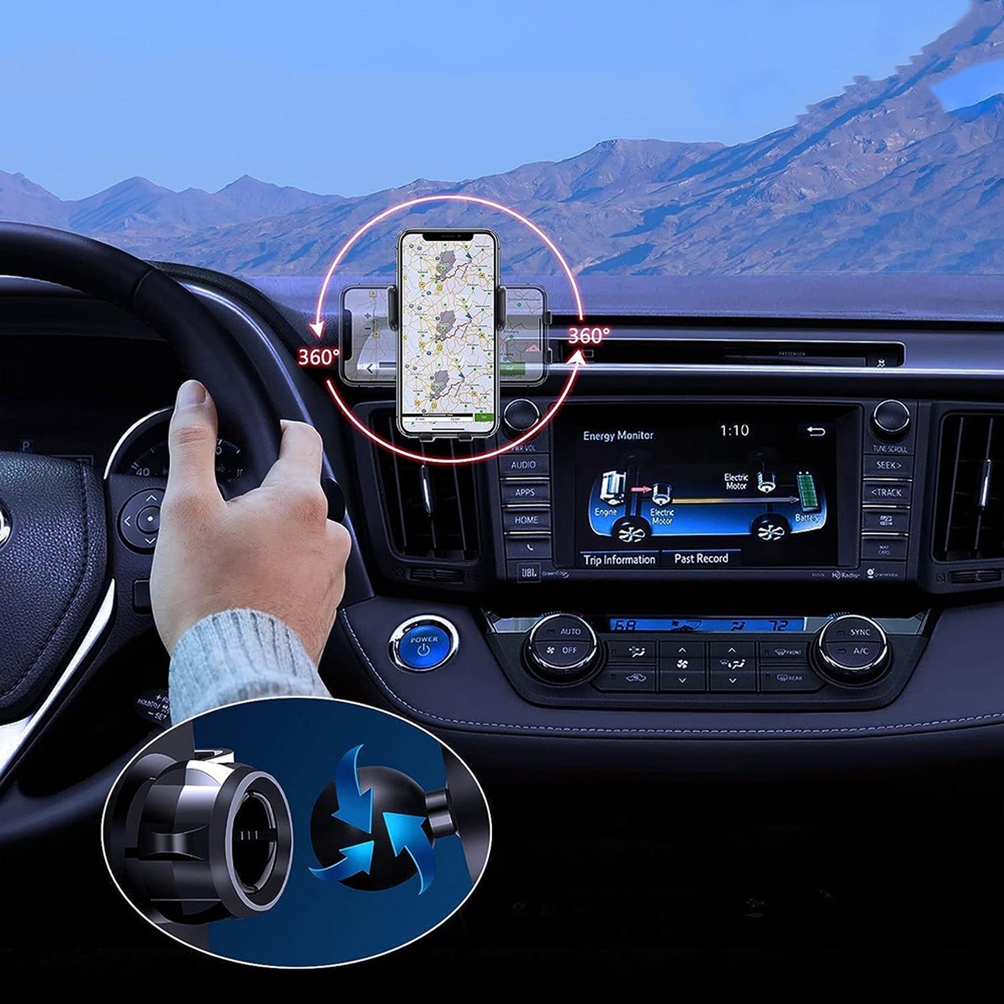 Phone Holder Mount Dashboard Suction Car Mobile Stand